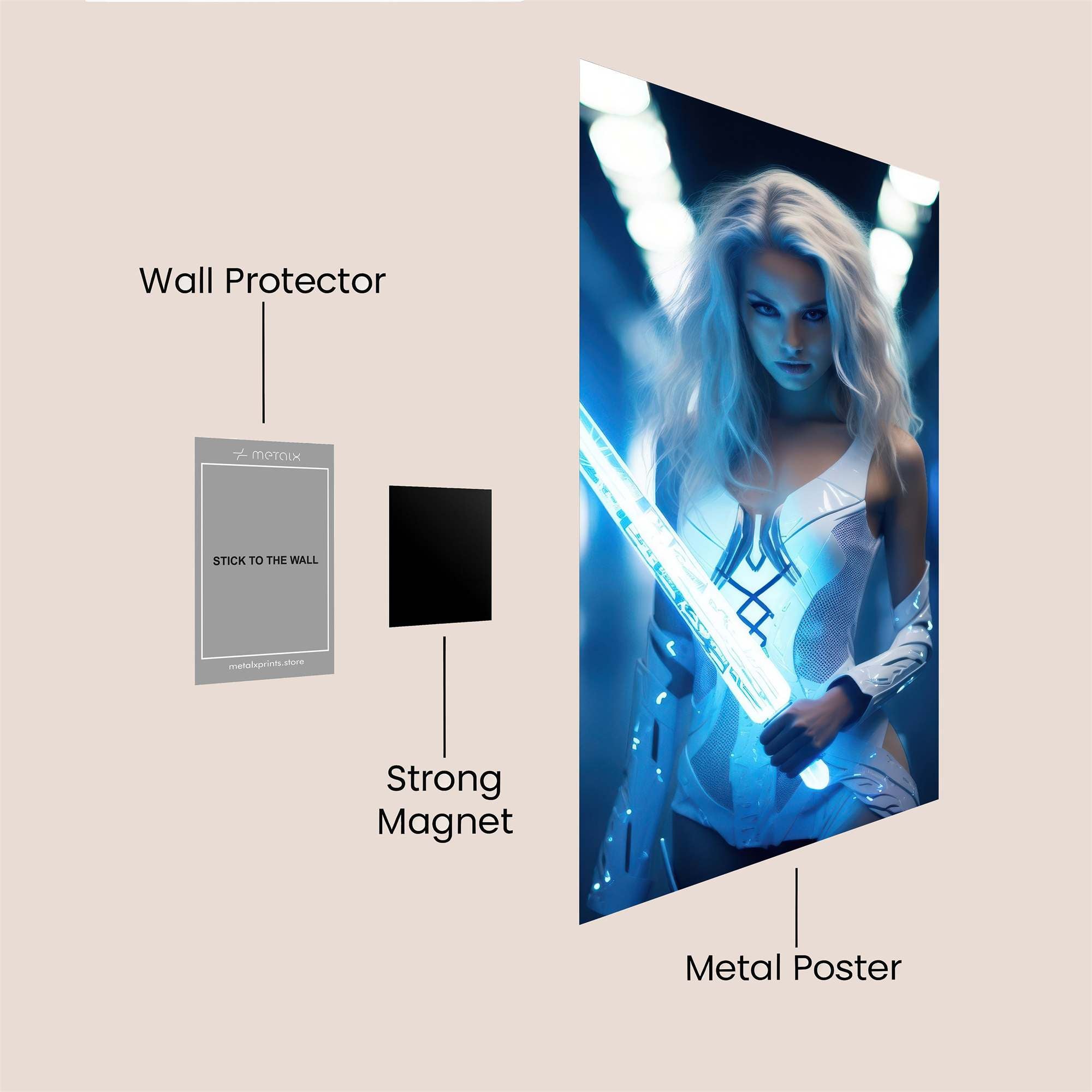Luminous Warrior Safe Wall Magnetic / M