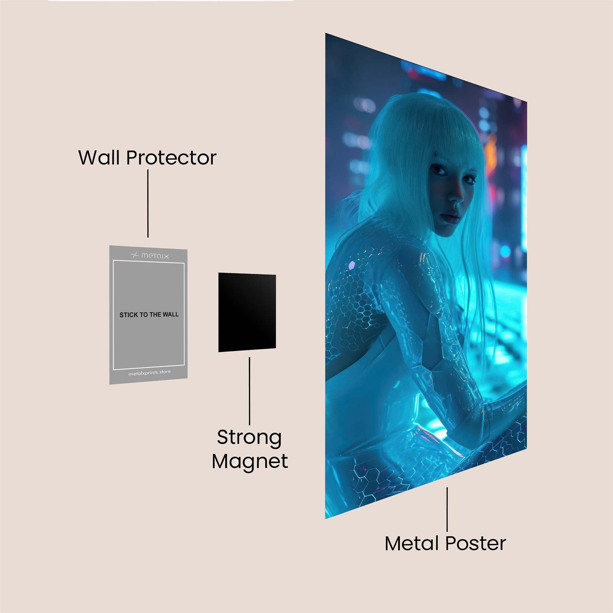 Cyber Serenity Safe Wall Magnetic / M