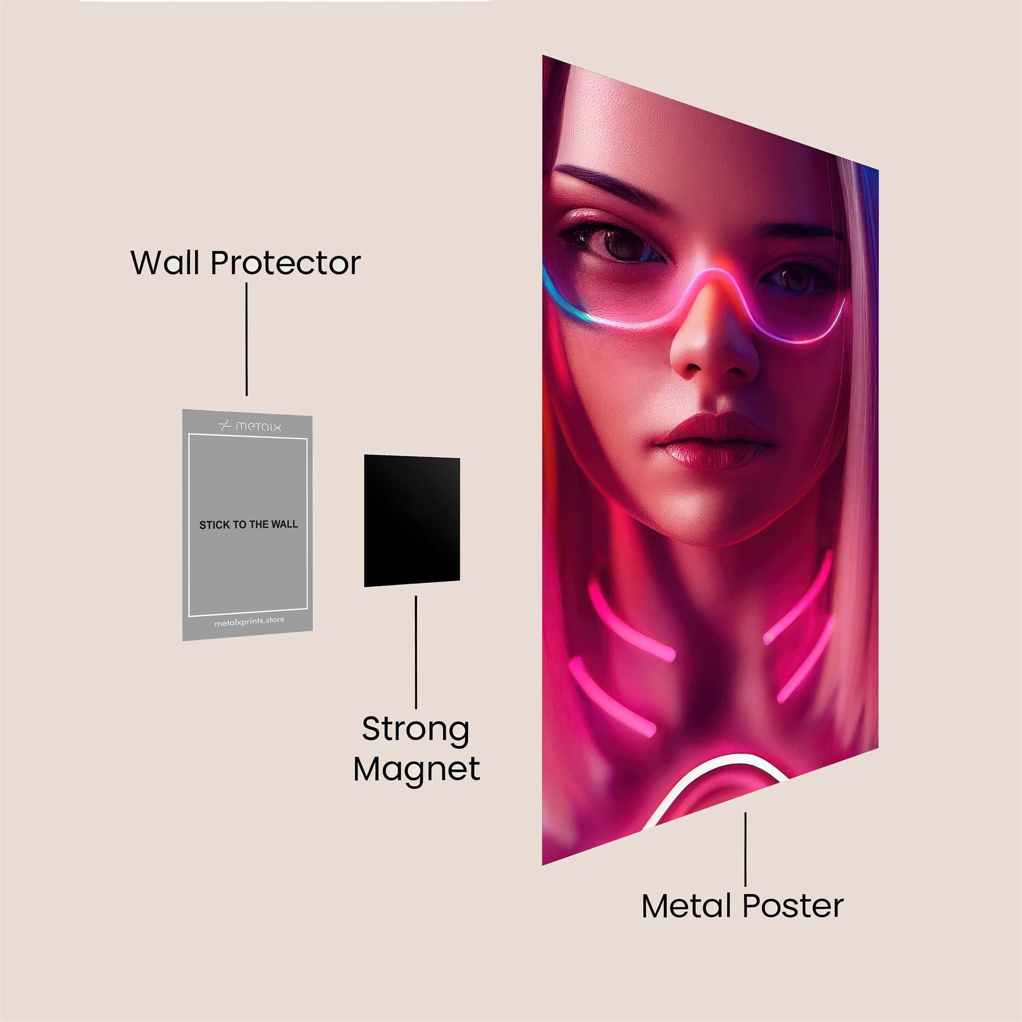 Neon Serenity Safe Wall Magnetic / M