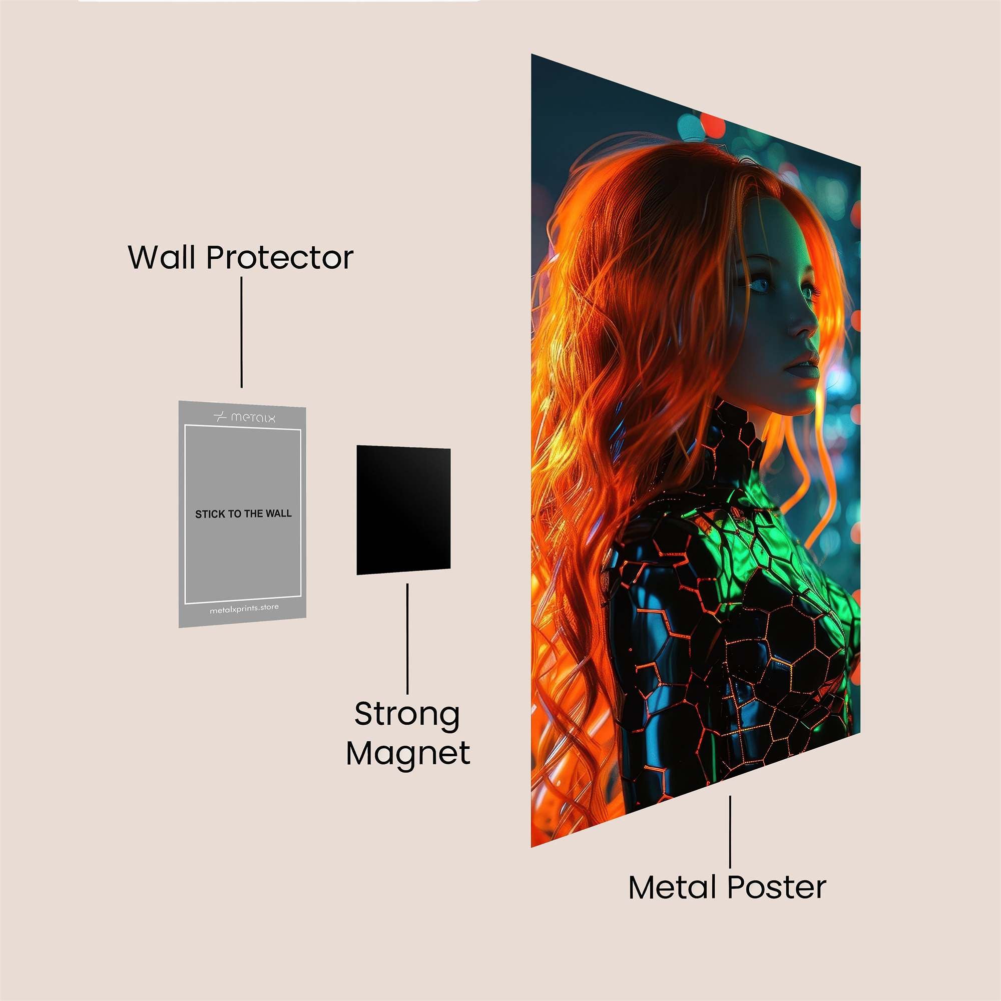 Neon Enigma Safe Wall Magnetic / M
