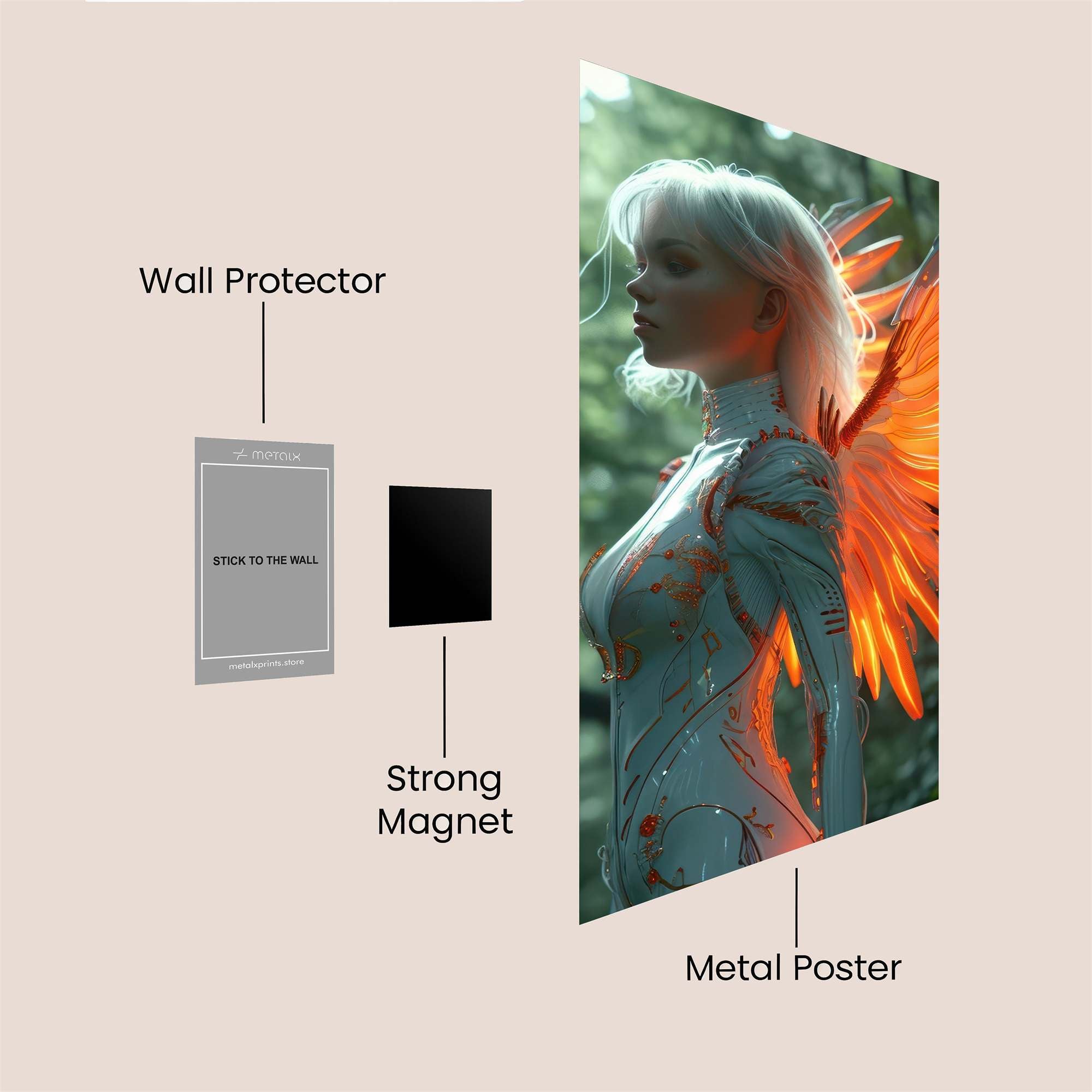 Luminous Angel Safe Wall Magnetic / M