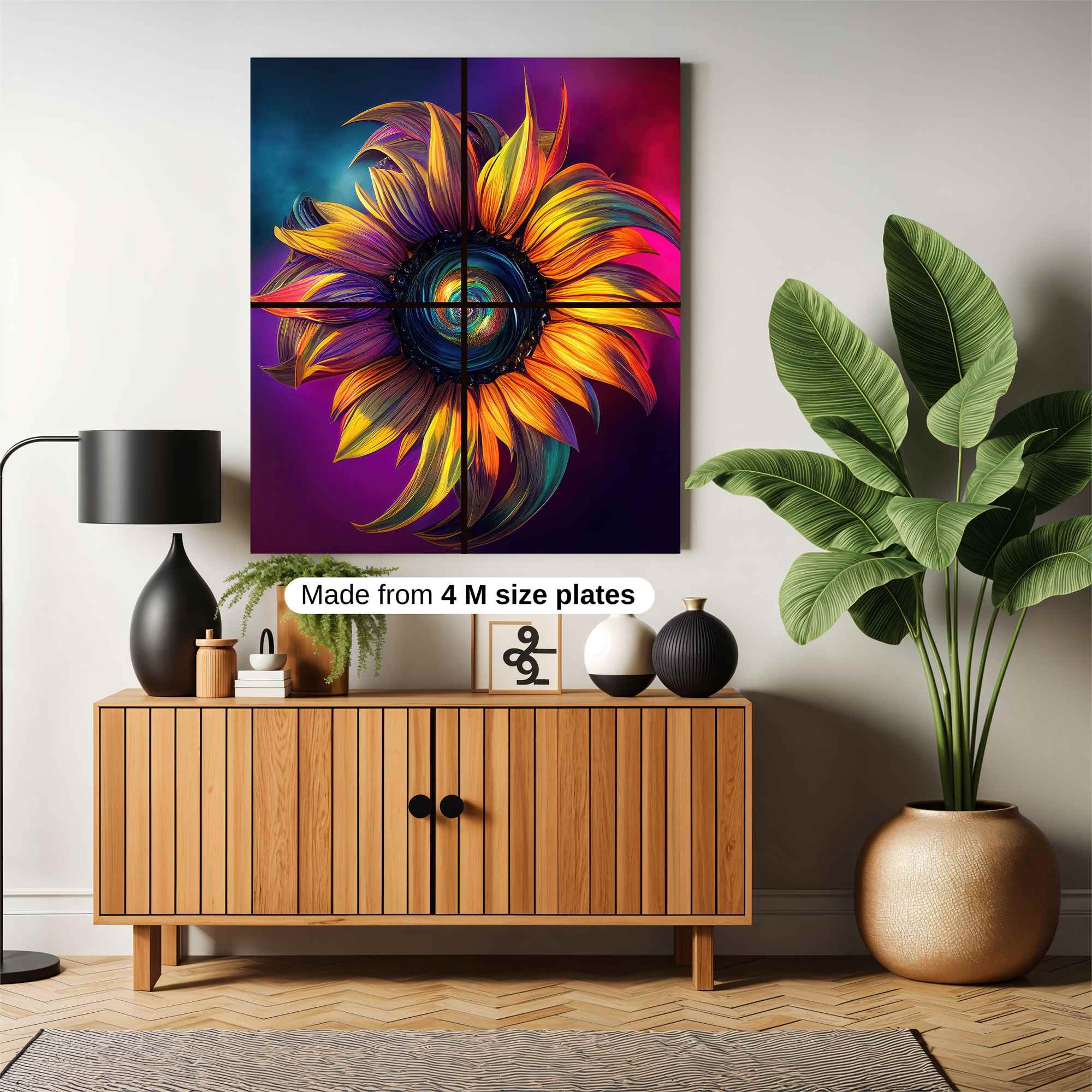 Sunflower Whirl Safe Wall Magnetic / M