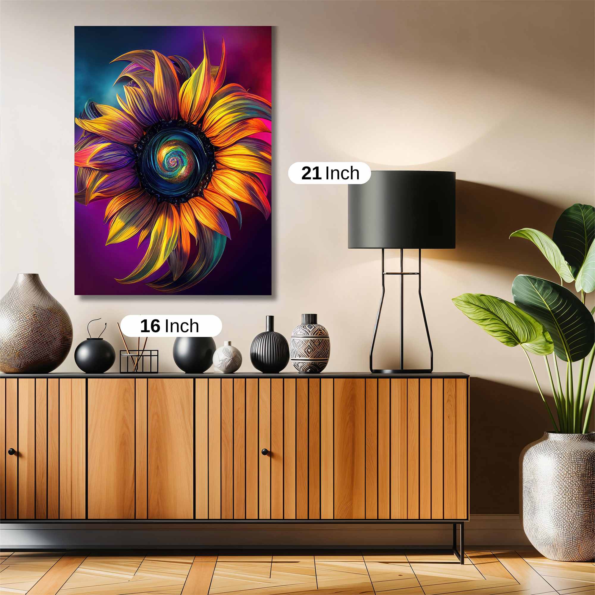 Sunflower Whirl Safe Wall Magnetic / M