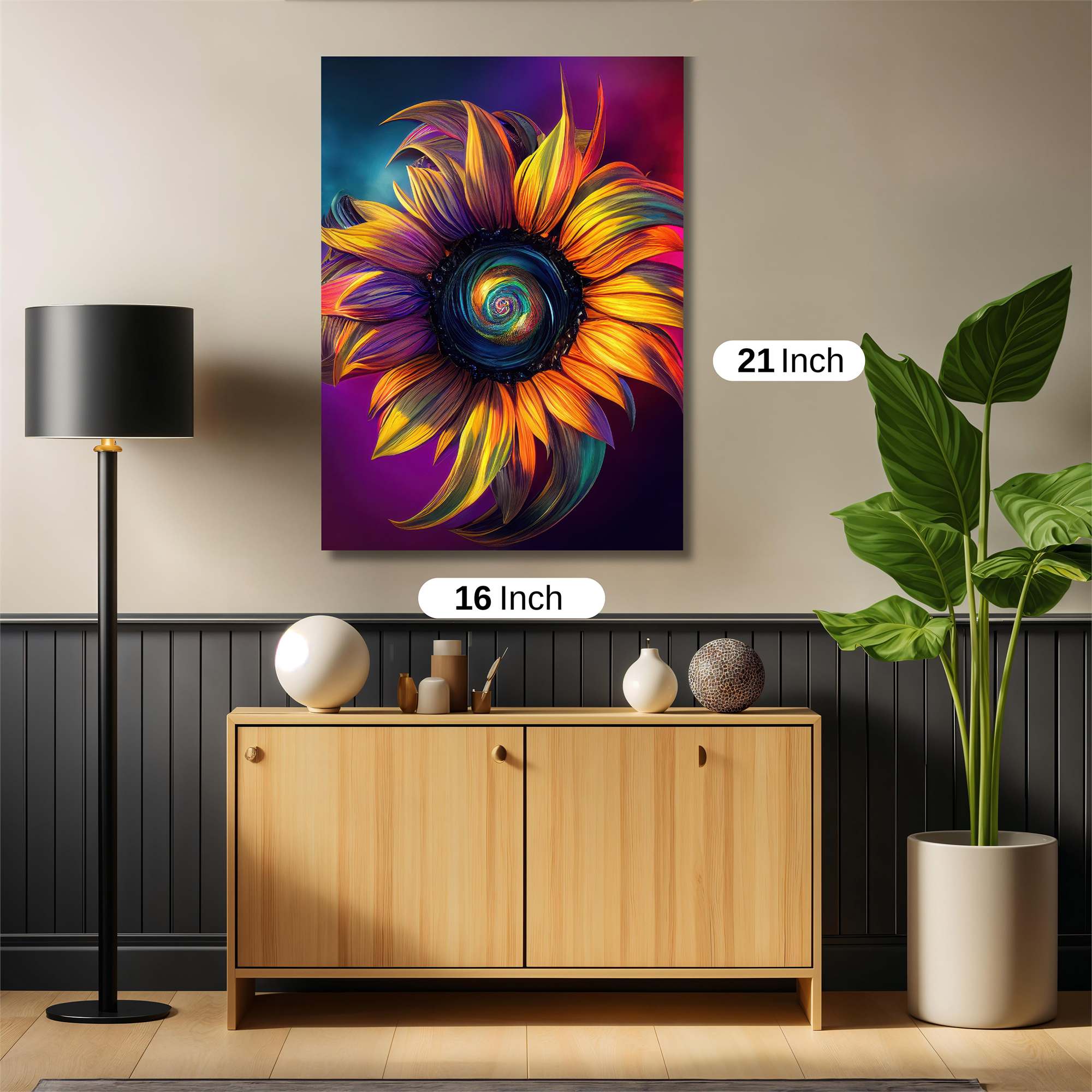 Sunflower Whirl Safe Wall Magnetic / M