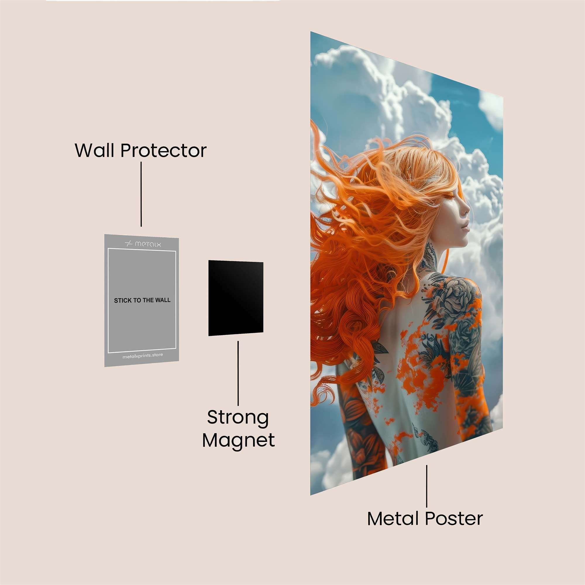 Flame Serenity Safe Wall Magnetic / M