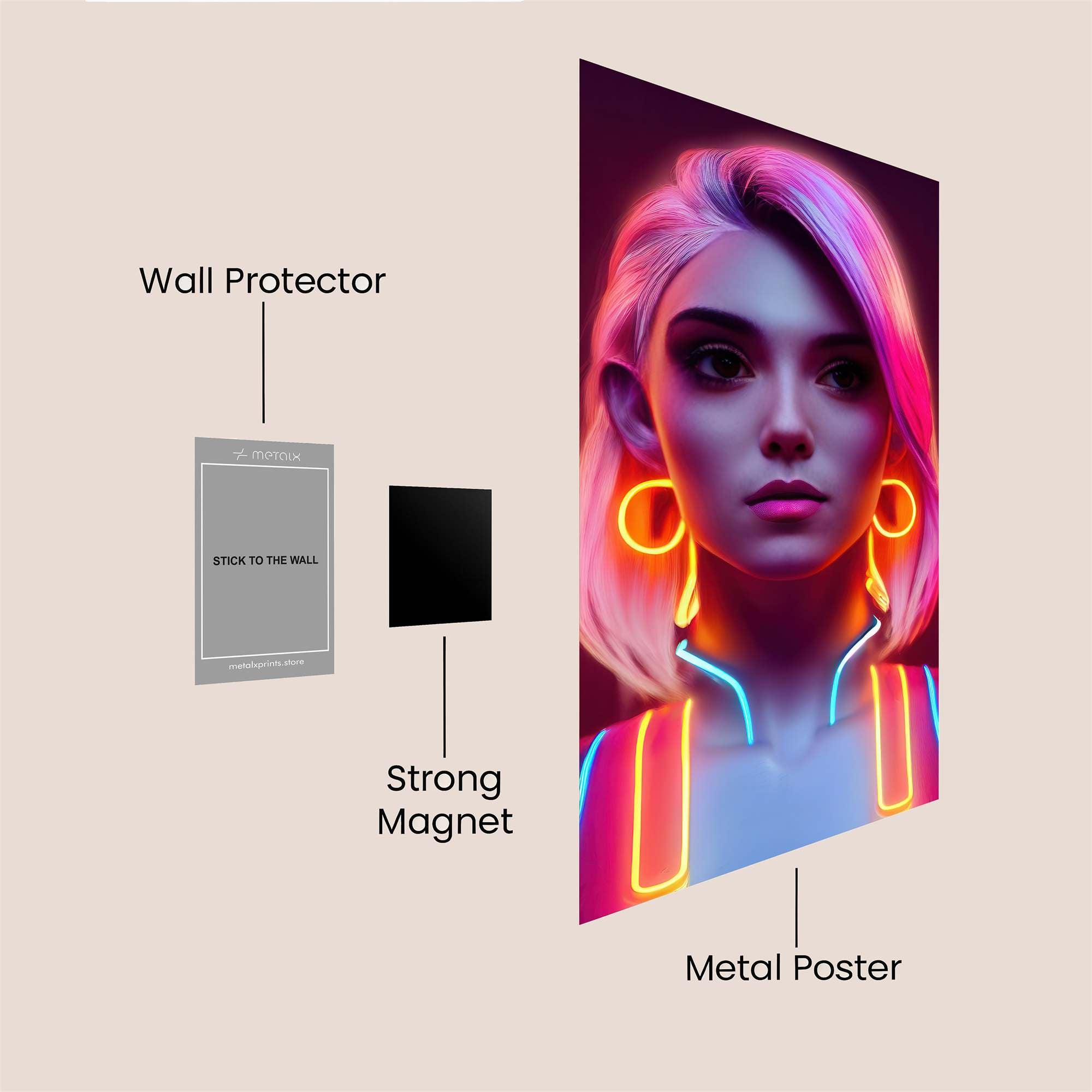 Neon Enigma Safe Wall Magnetic / M