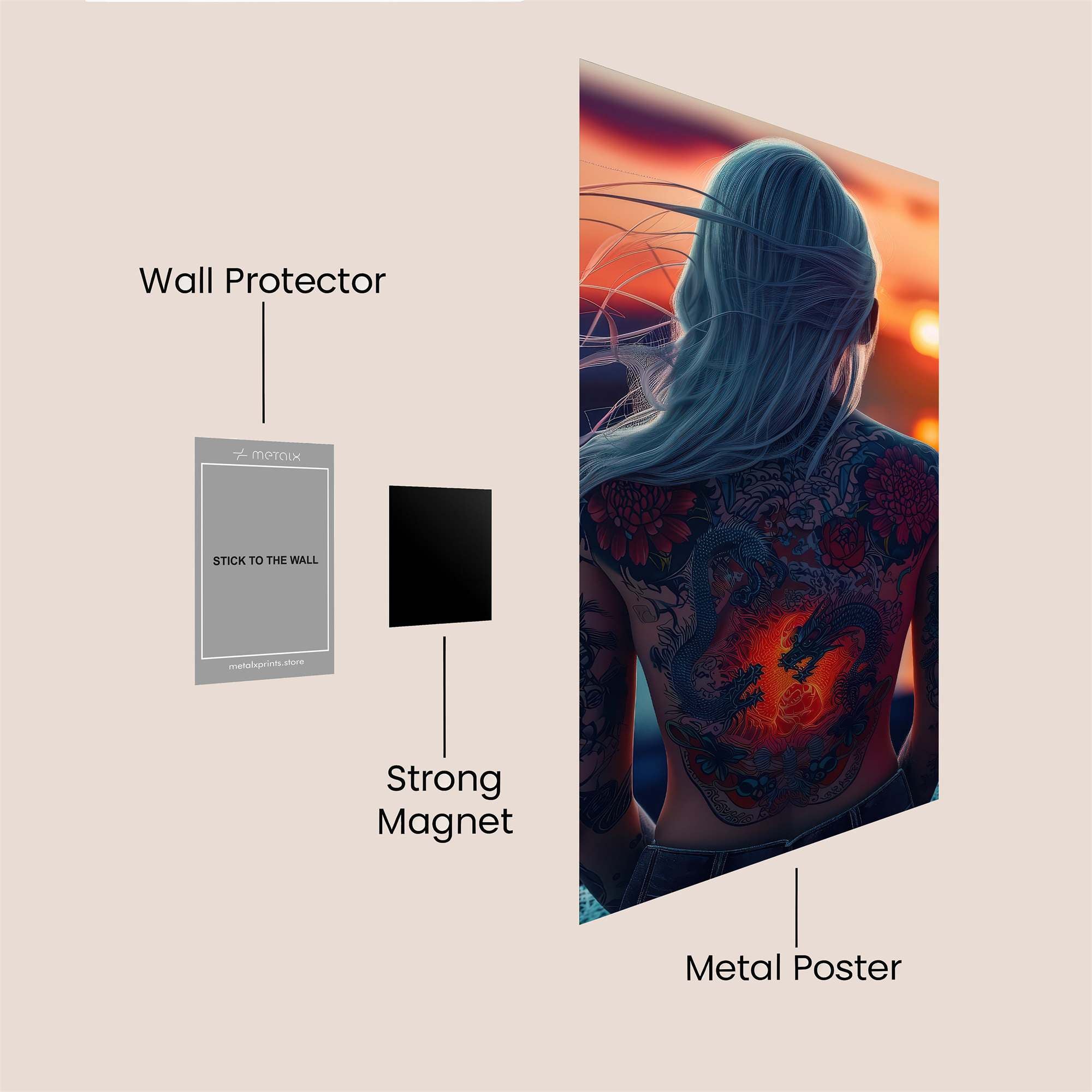 Sunset Serenity Safe Wall Magnetic / M