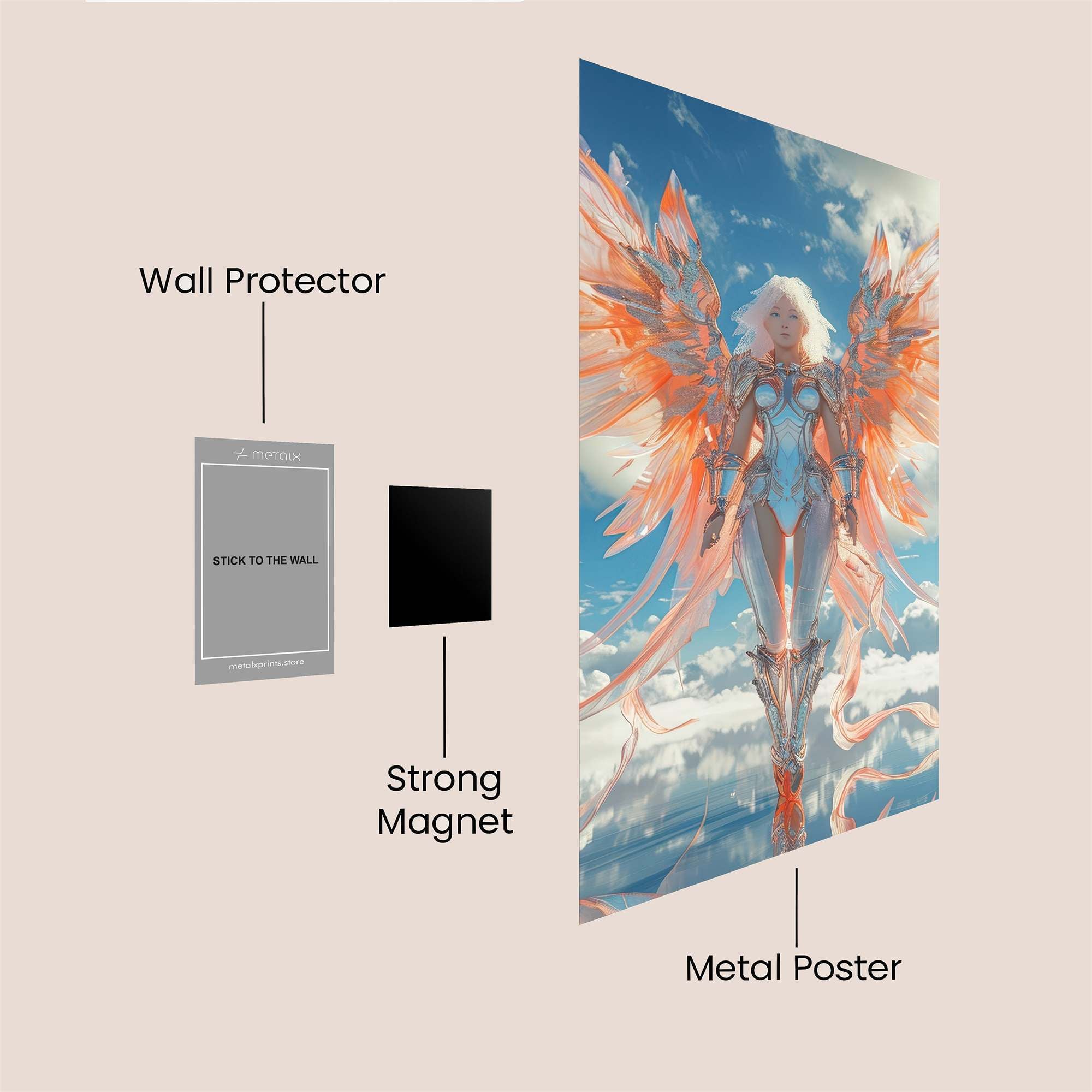 Angel Serenity Safe Wall Magnetic / M