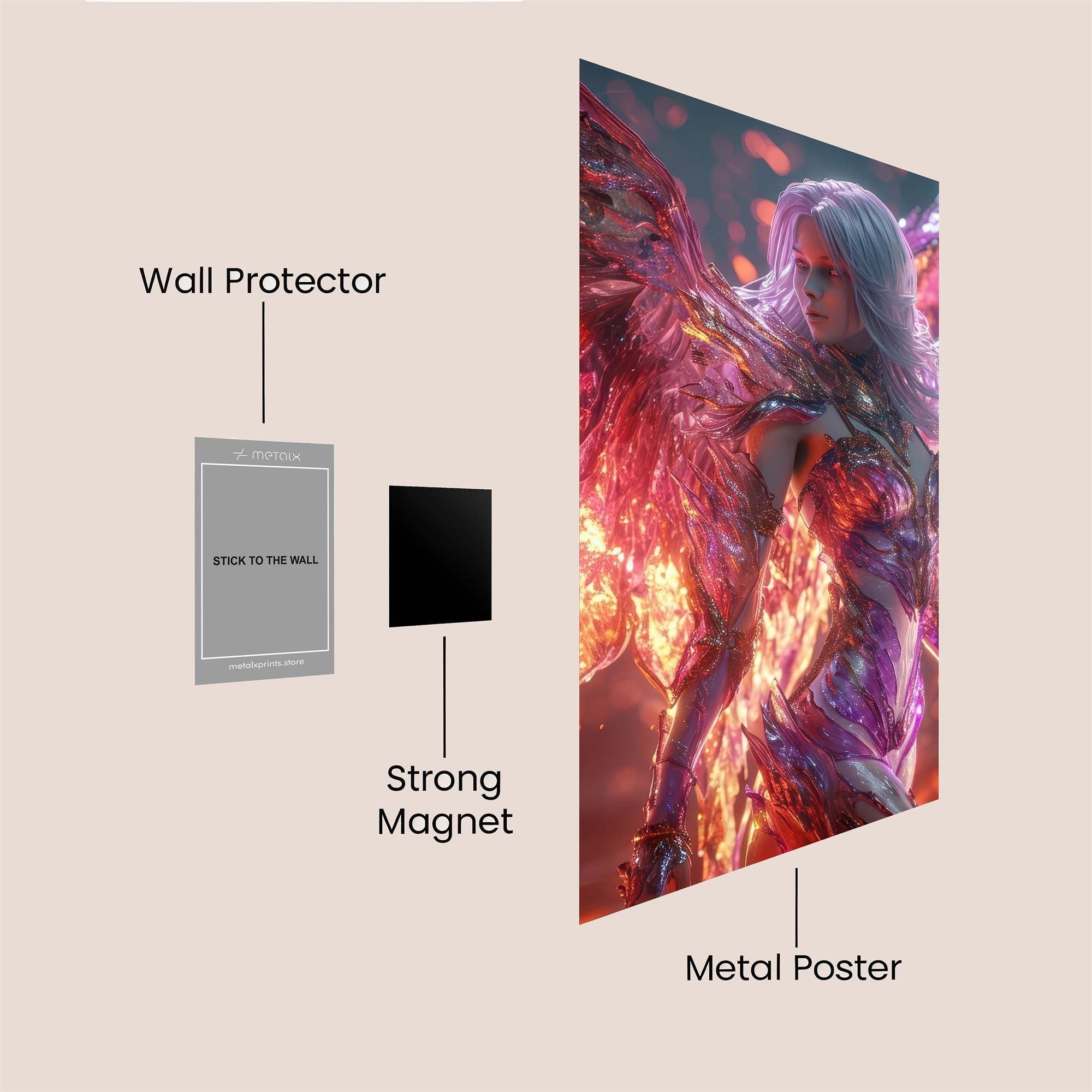 Seraphic Blaze Safe Wall Magnetic / M