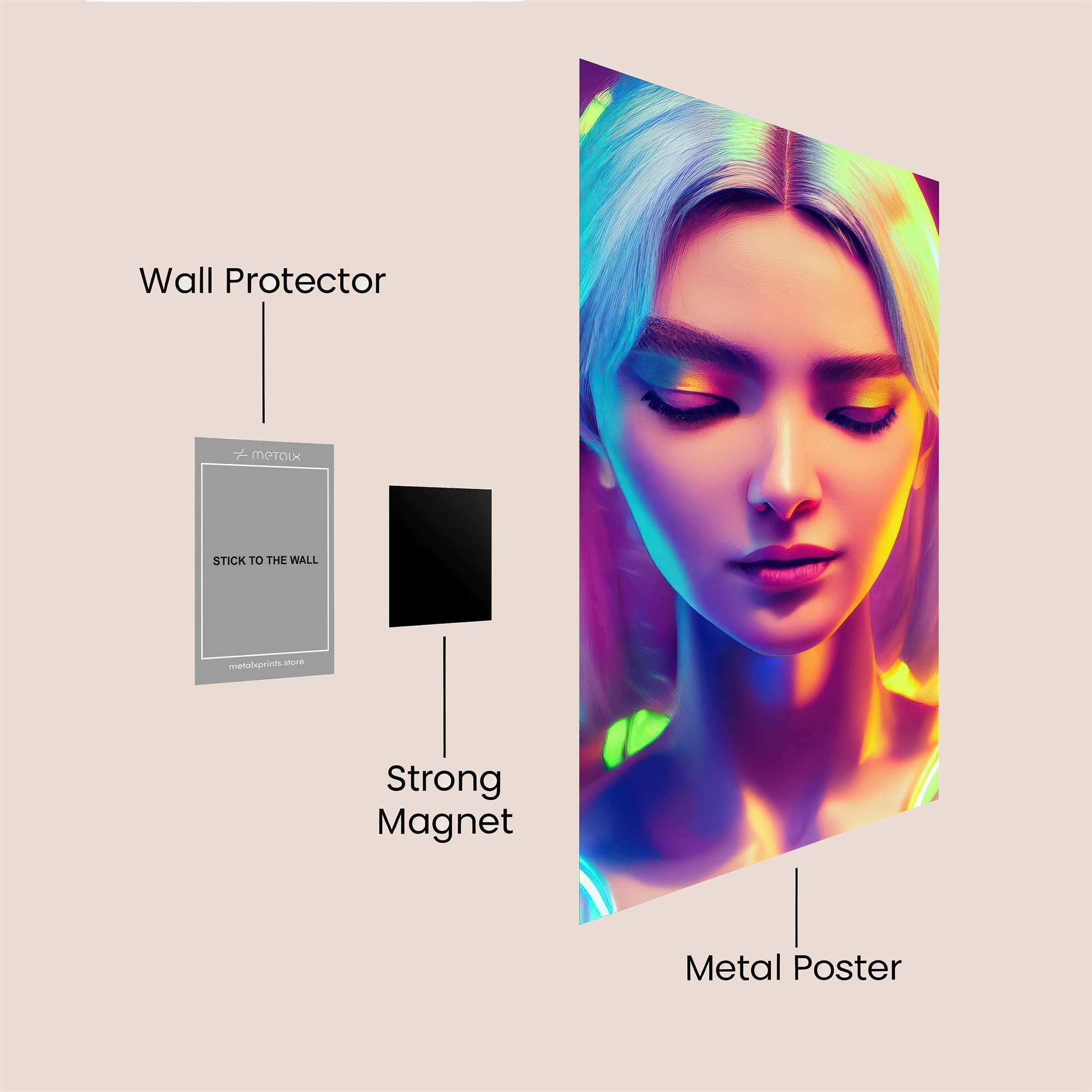 Neon Serenity Safe Wall Magnetic / M