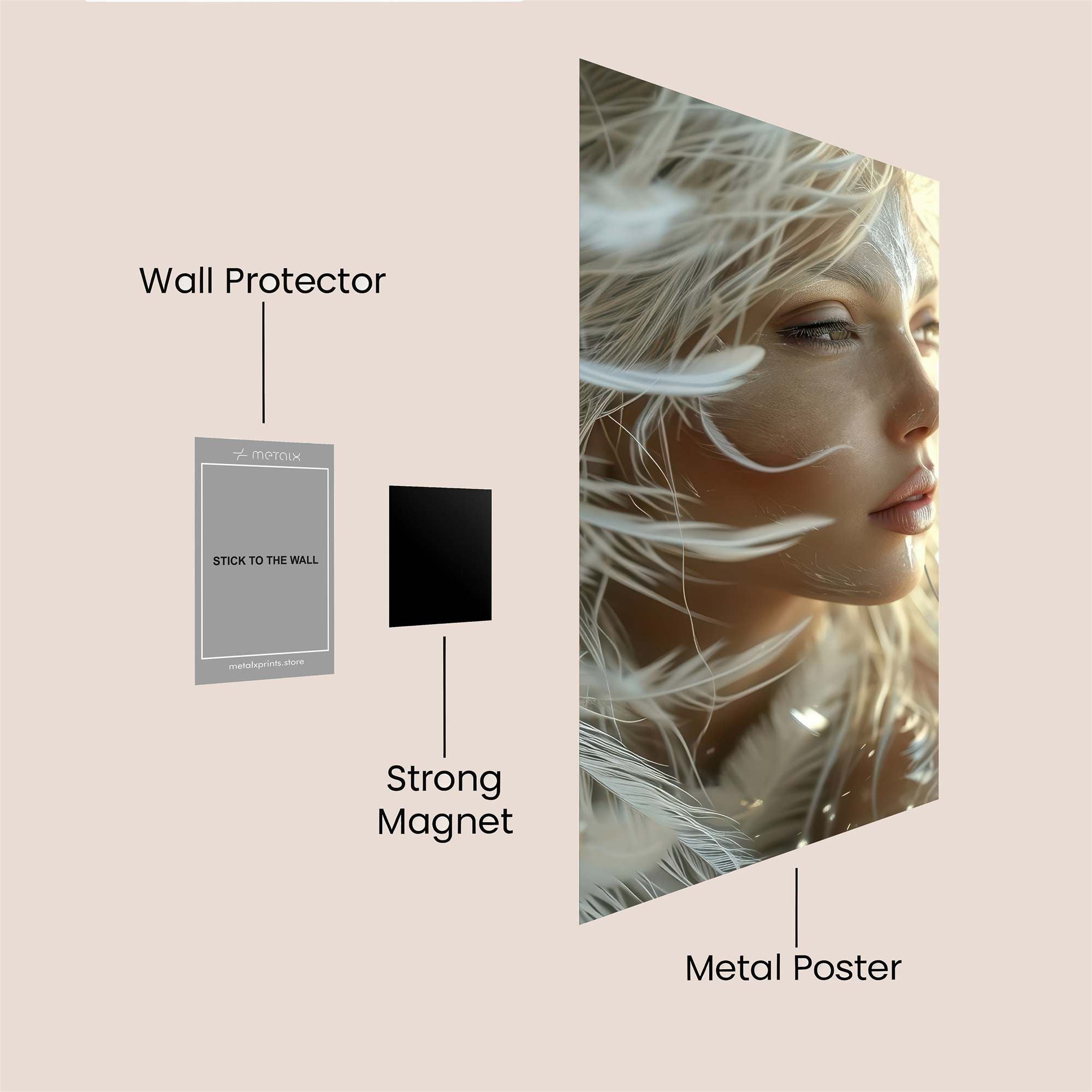 Feathered Serenity Safe Wall Magnetic / M