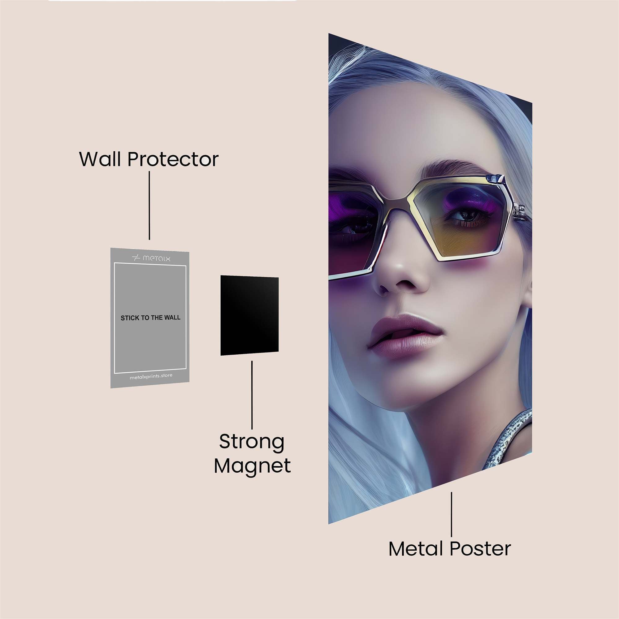 Violet Enigma Safe Wall Magnetic / M