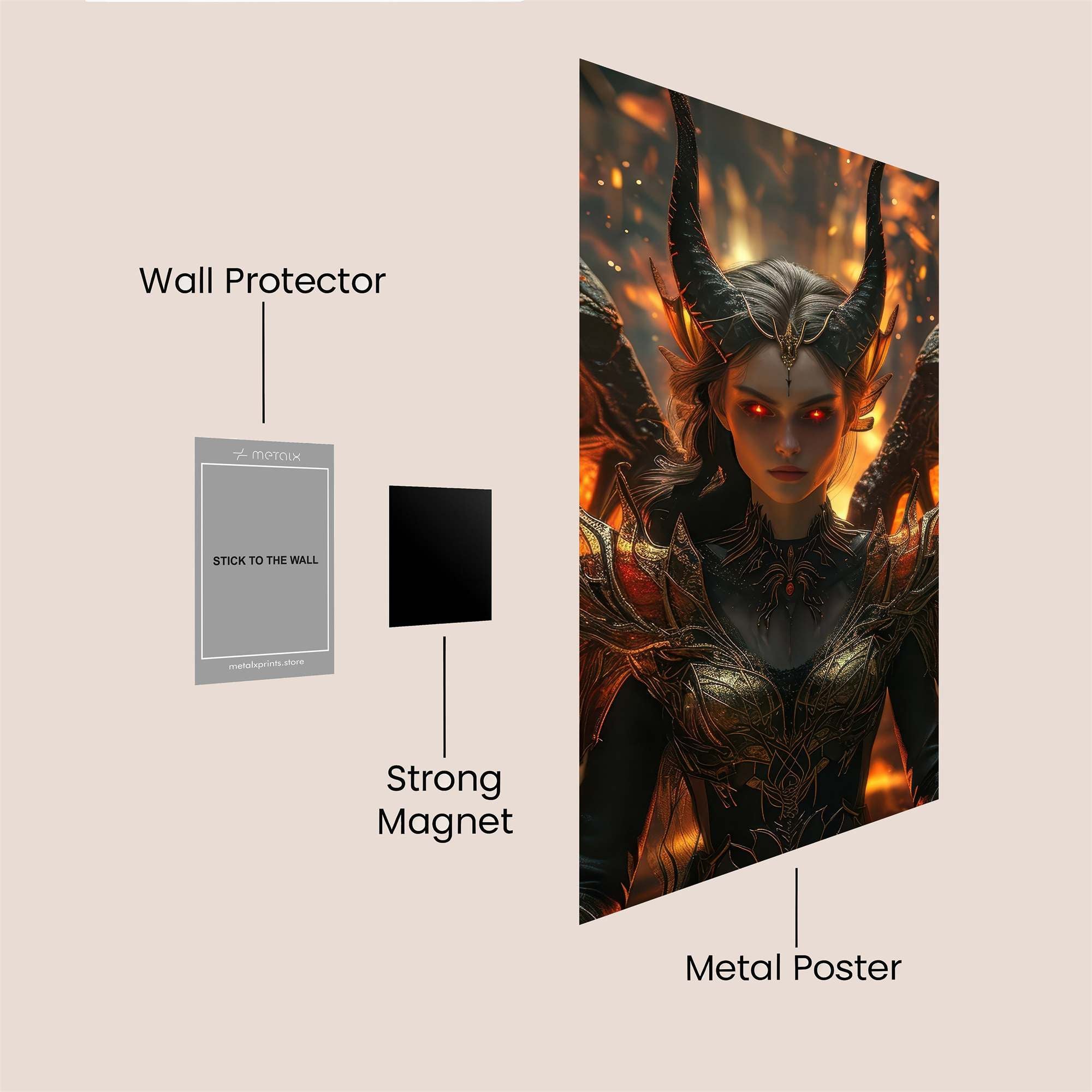 Demon Queen Safe Wall Magnetic / M