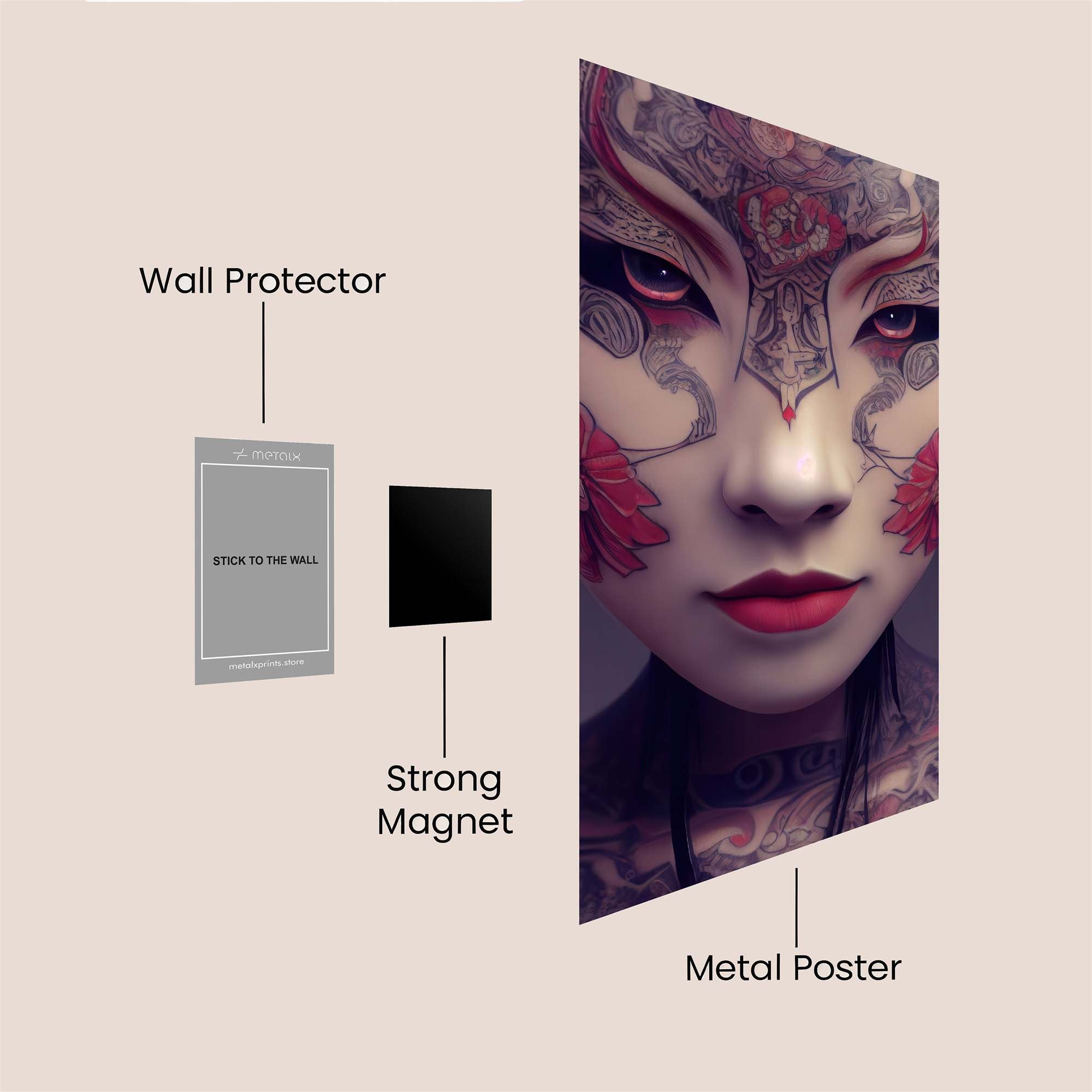 Geisha Enigma Safe Wall Magnetic / M