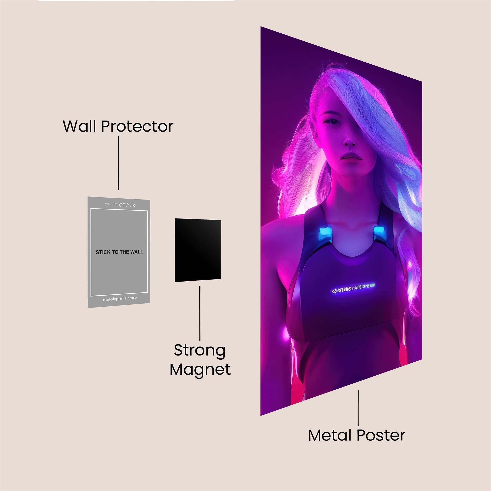 Neon Enigma Safe Wall Magnetic / M