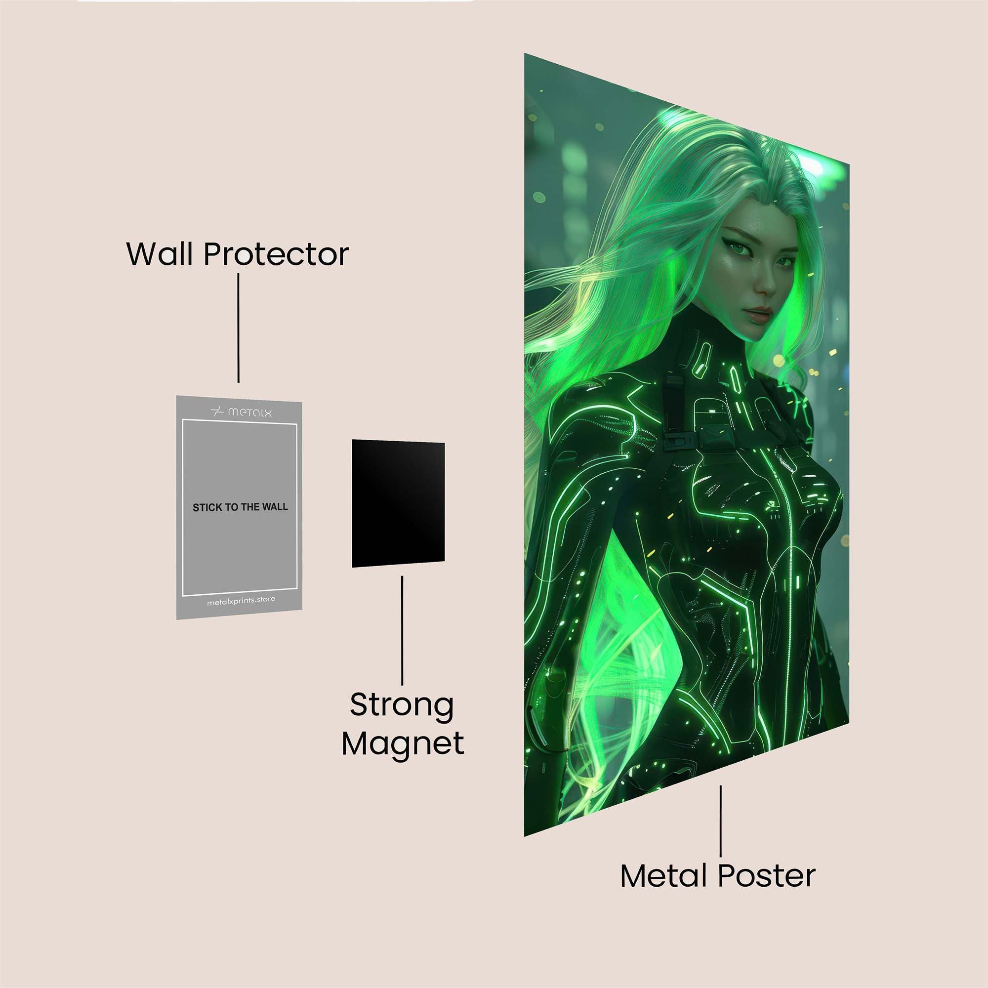 Neon Enigma Safe Wall Magnetic / M