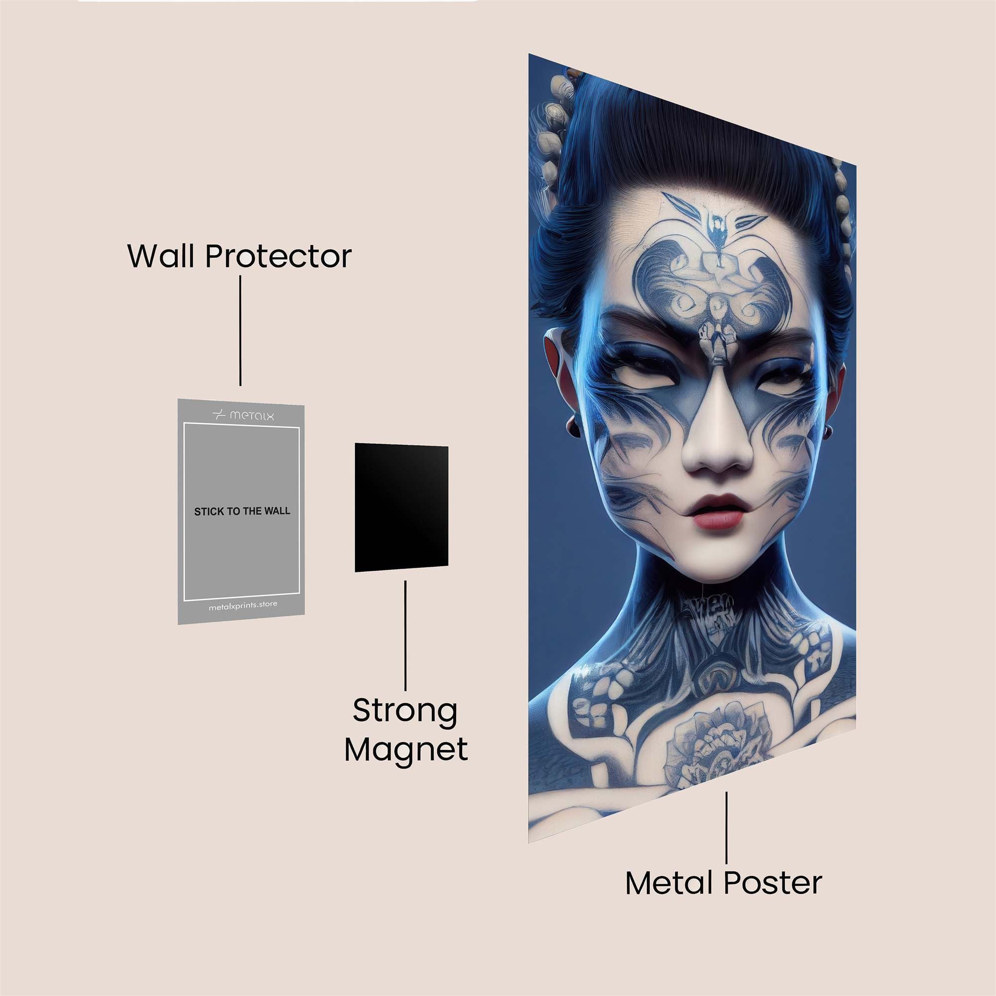 Geisha Enigma Safe Wall Magnetic / M