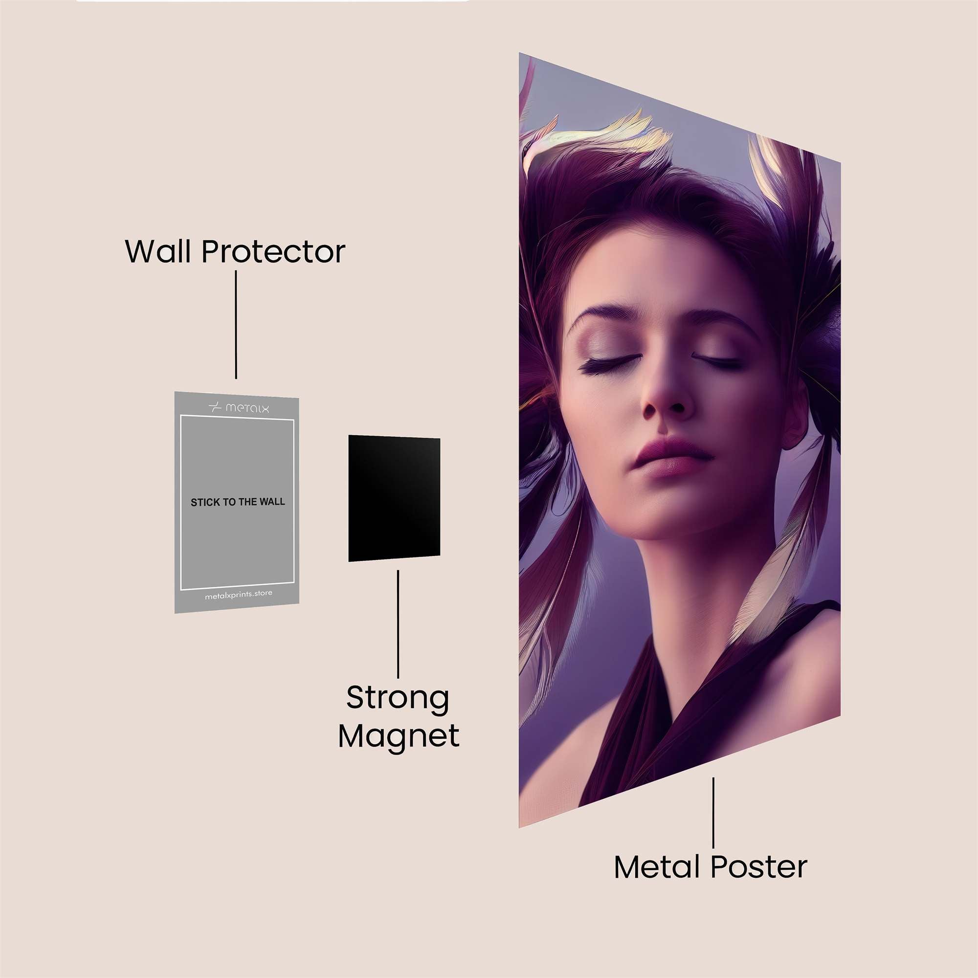 Feathered Serenity Safe Wall Magnetic / M