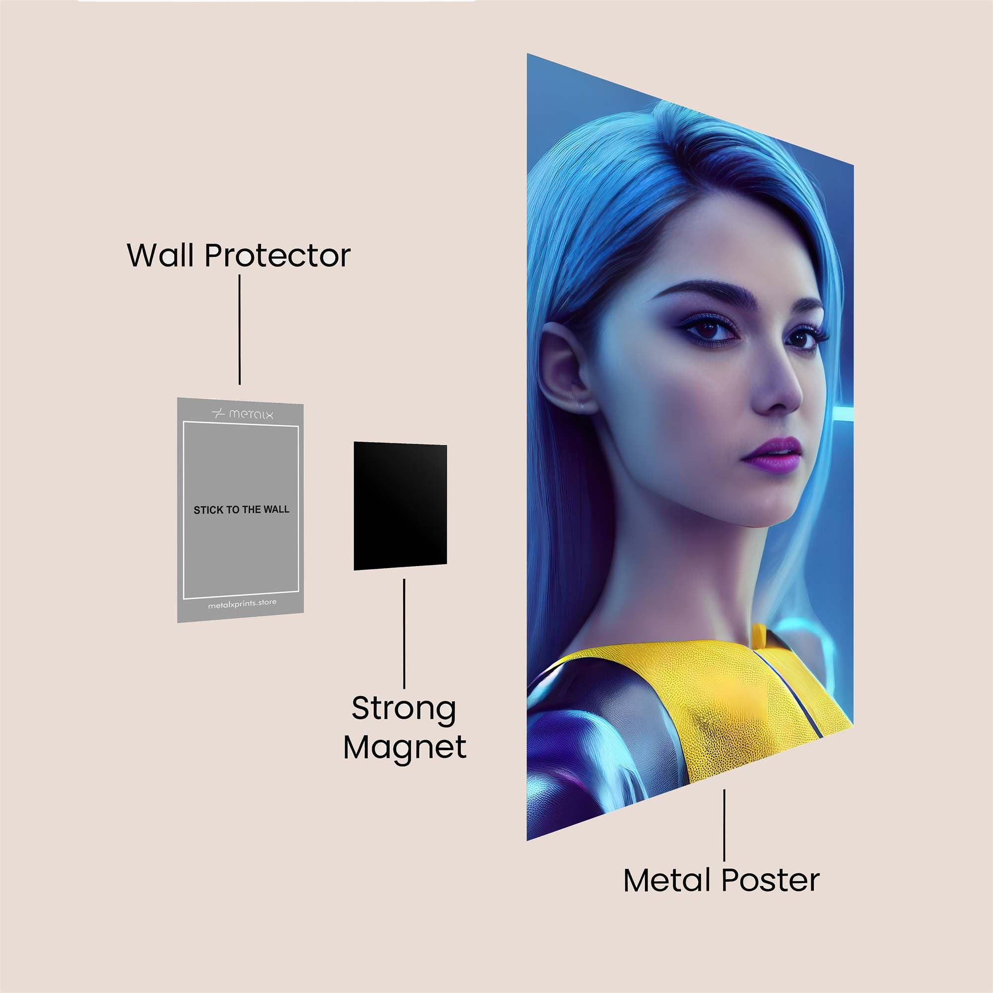 Cyber Serenity Safe Wall Magnetic / M