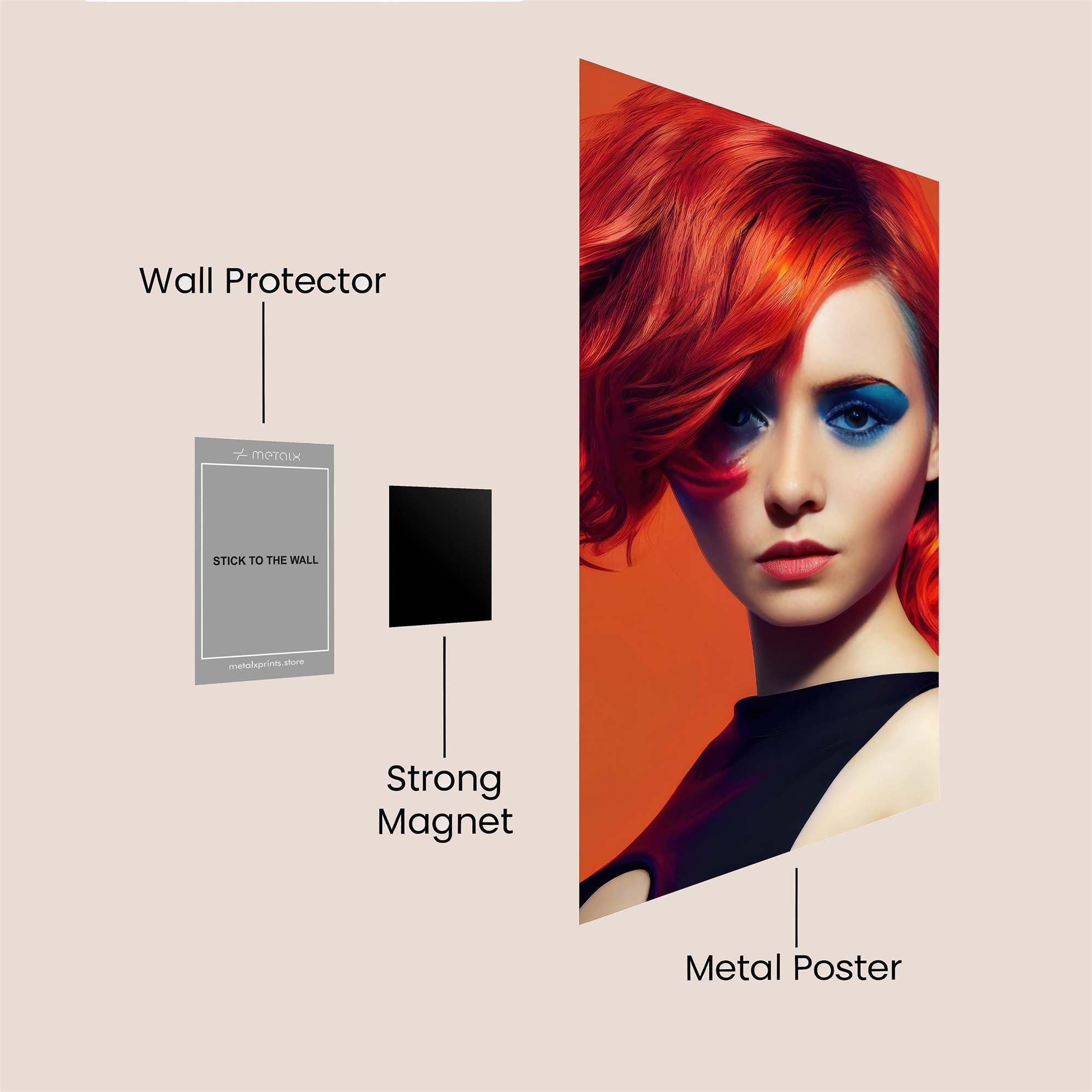 Fiery Whimsy Safe Wall Magnetic / M