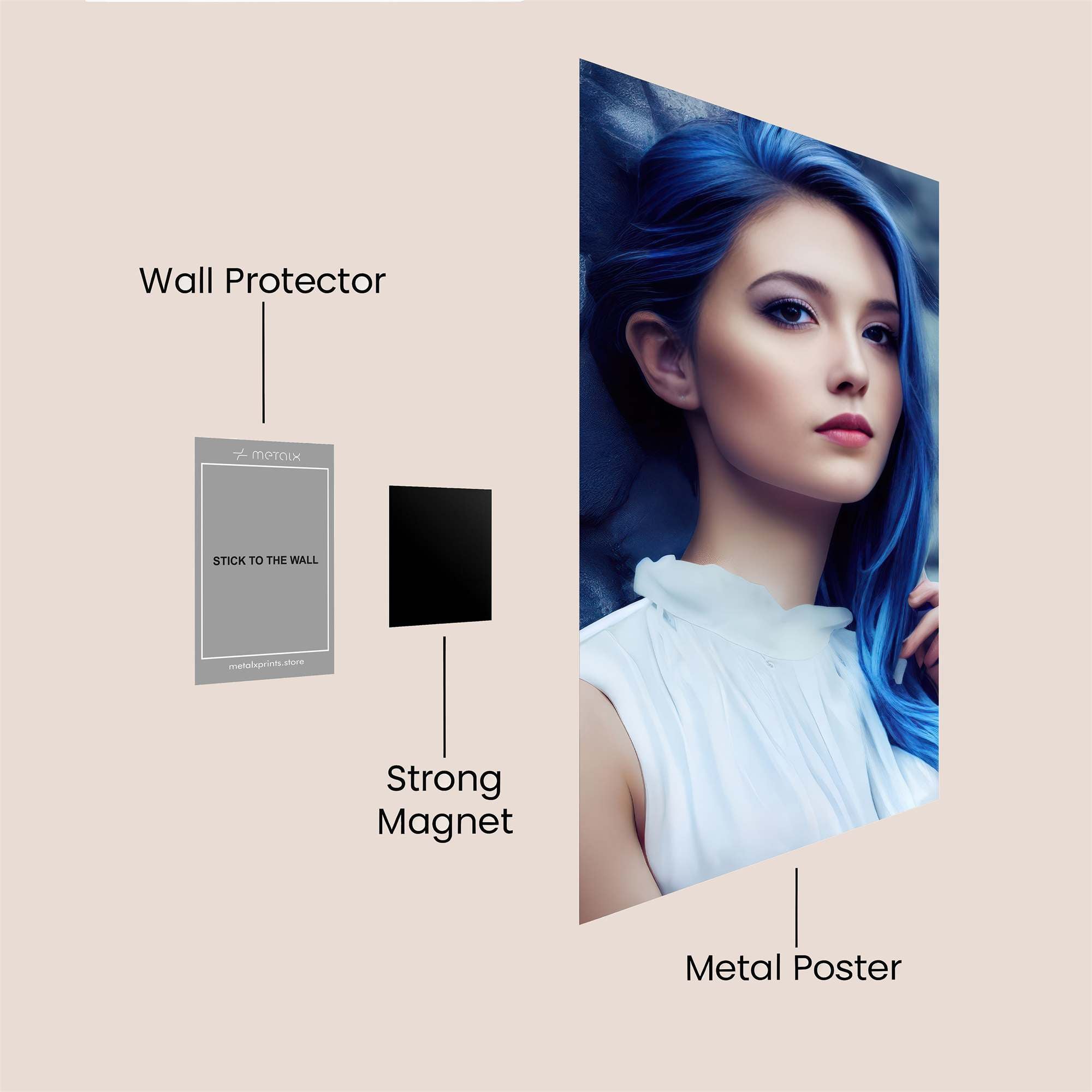Blue Enigma Safe Wall Magnetic / M
