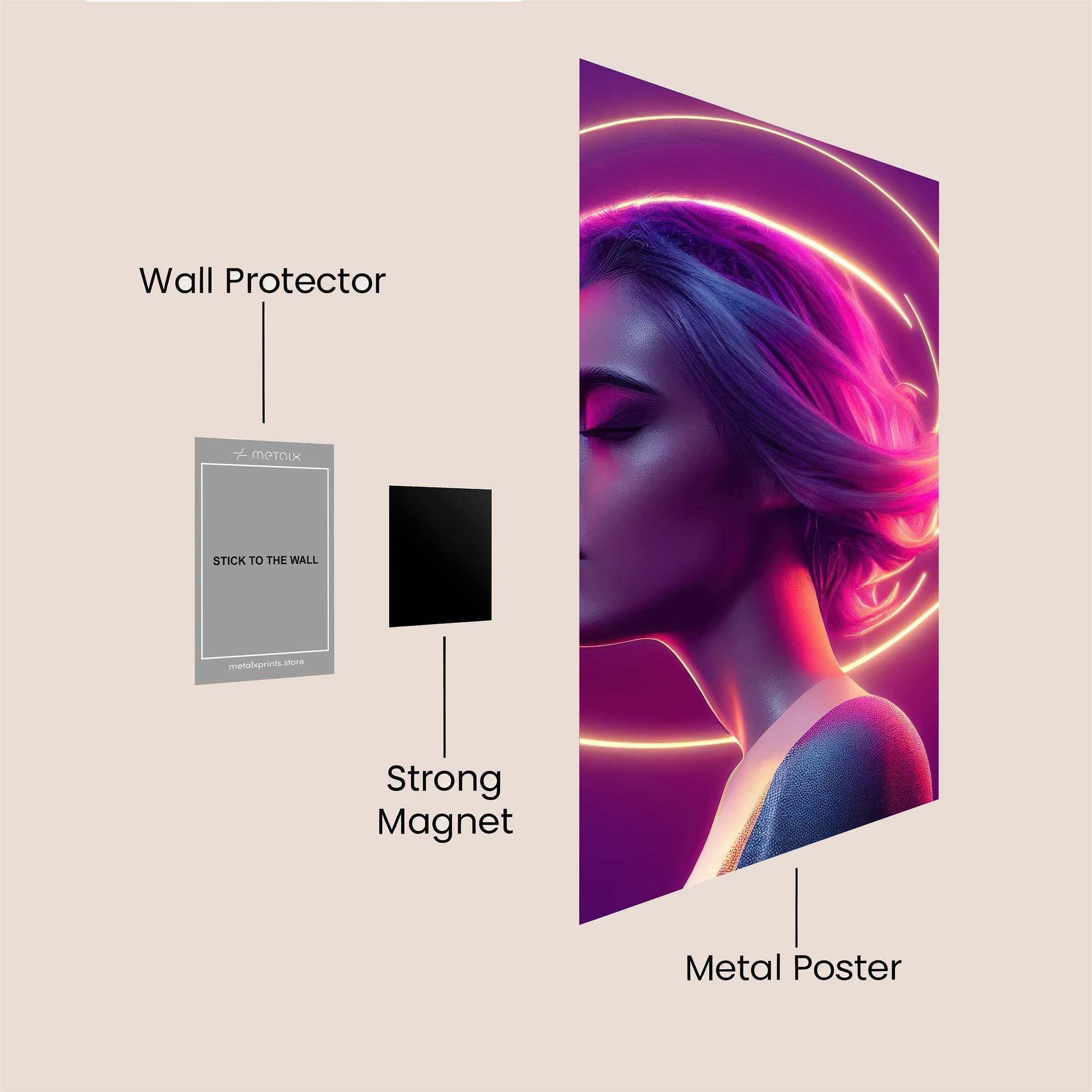 Neon Serenity Safe Wall Magnetic / M