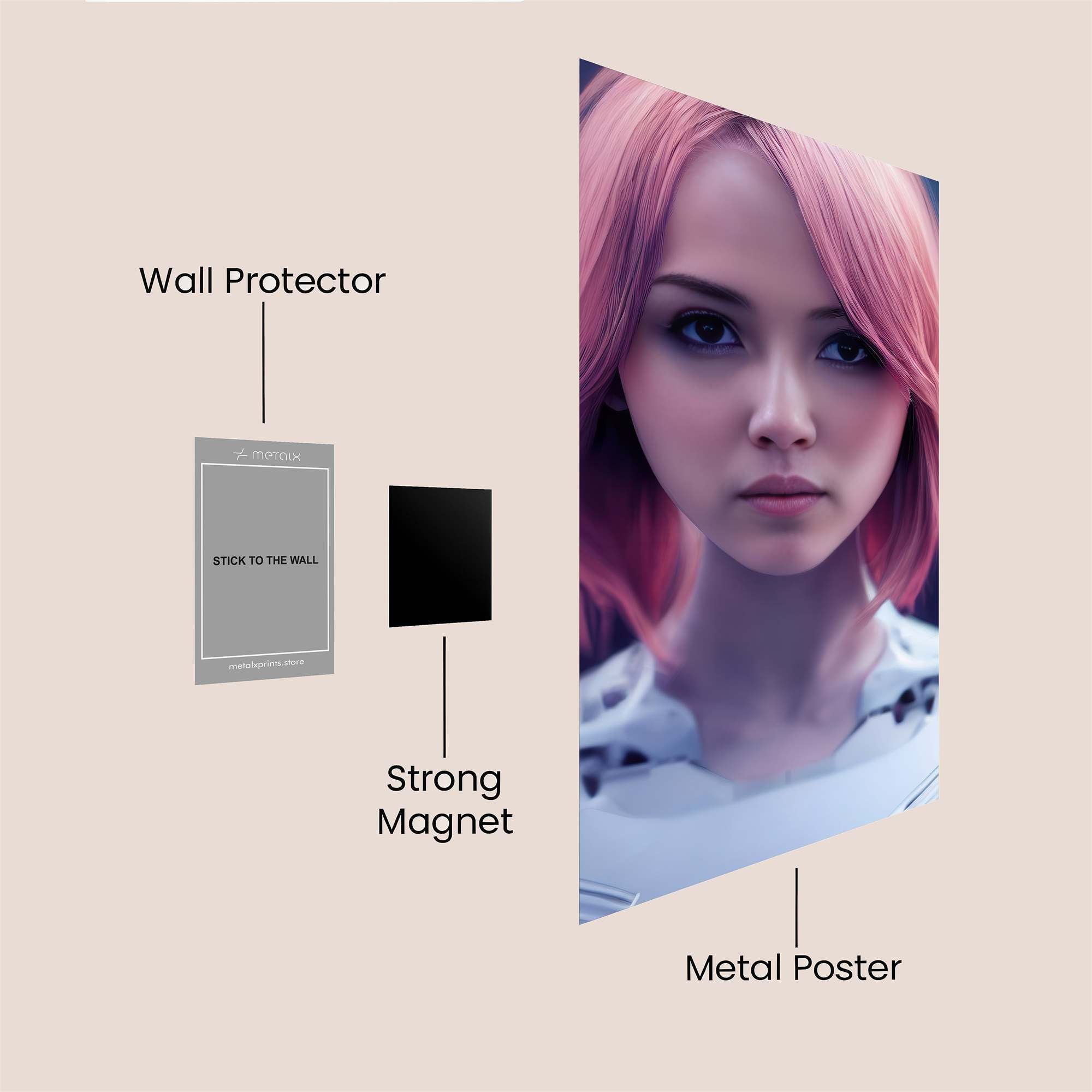 Cyber Serenity Safe Wall Magnetic / M