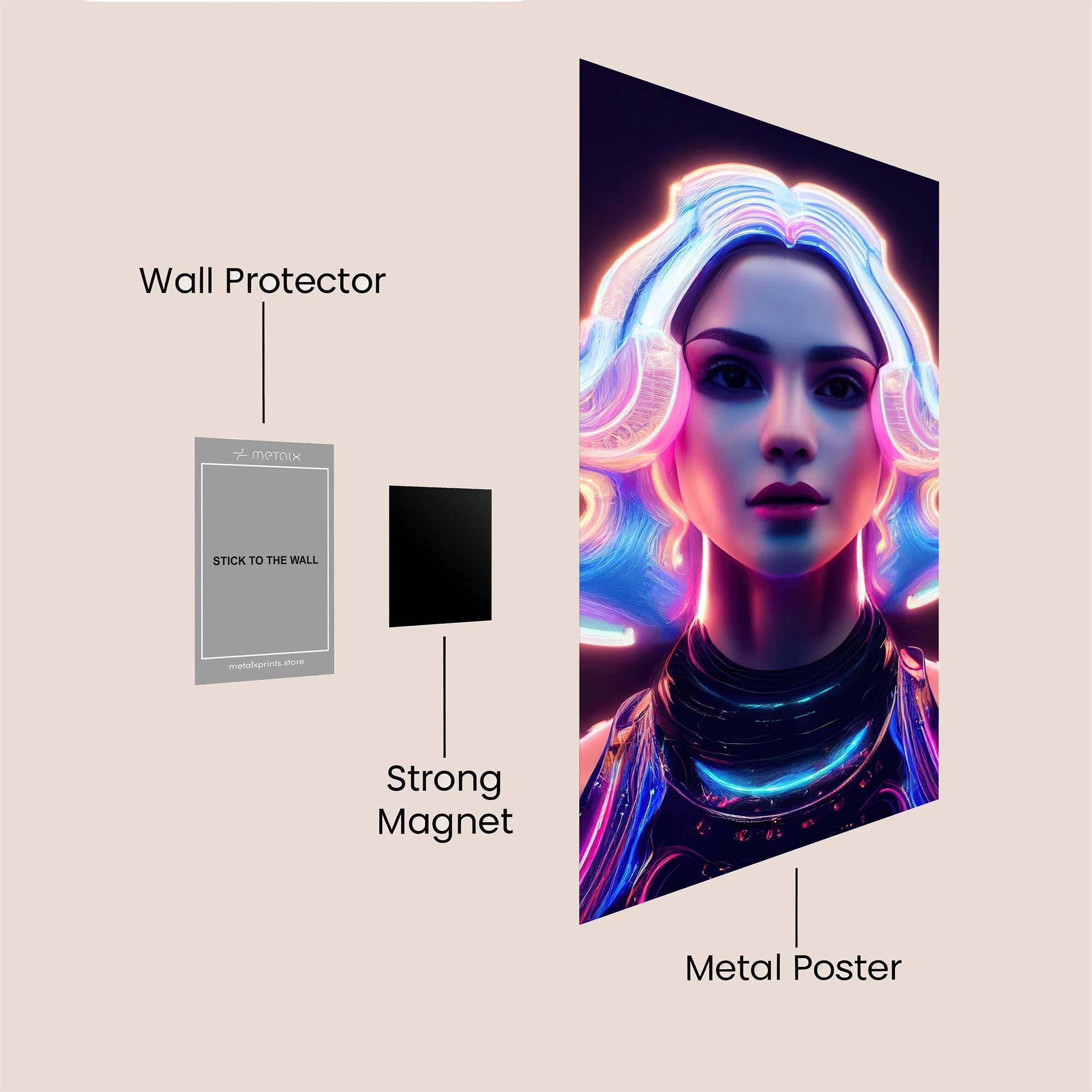 Neon Enigma Safe Wall Magnetic / M