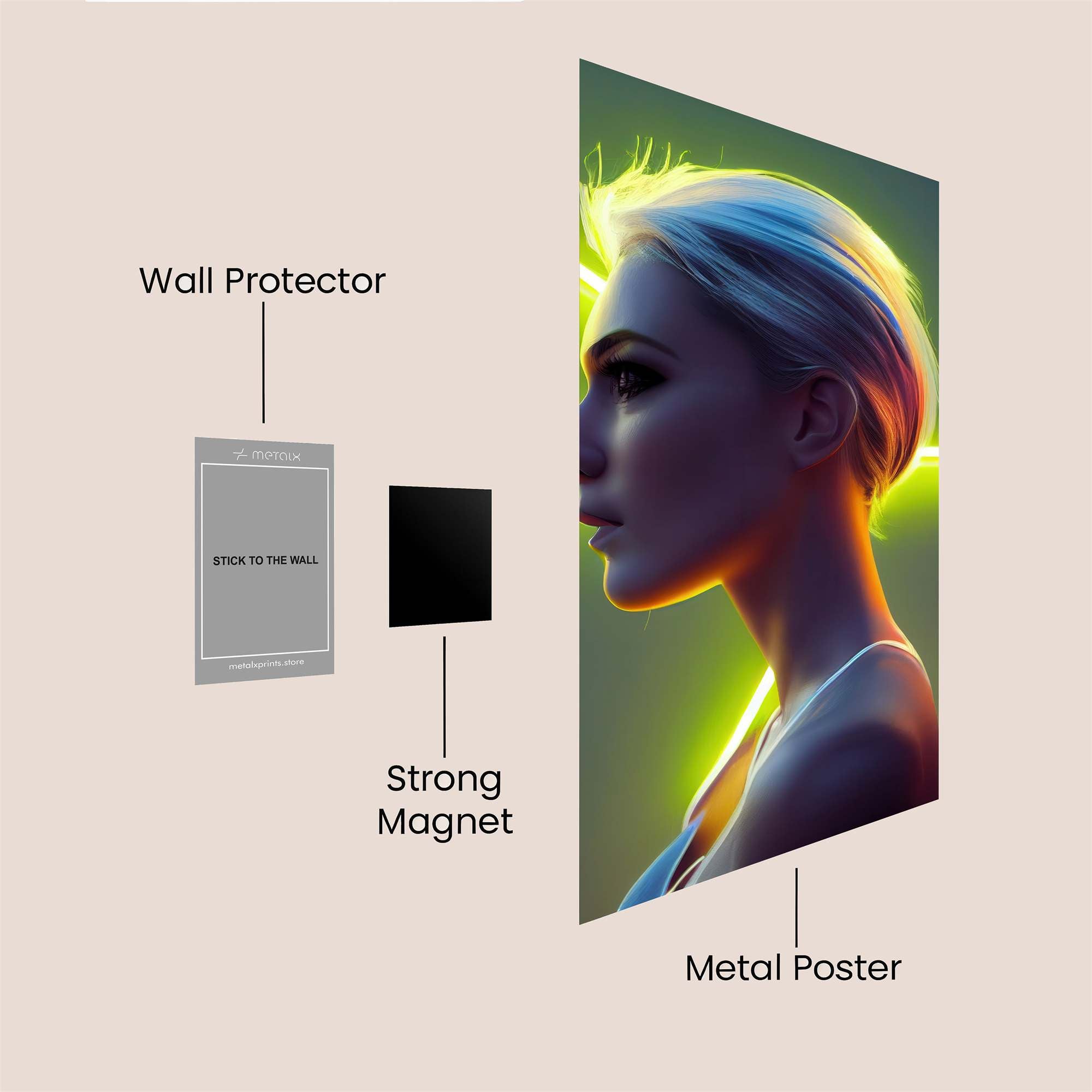 Neon Serenity Safe Wall Magnetic / M