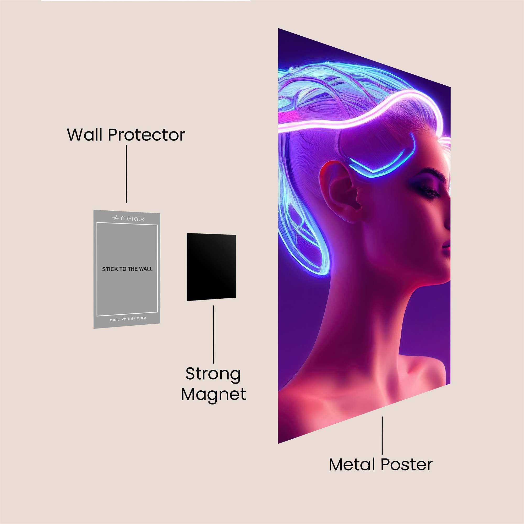Neon Serenity Safe Wall Magnetic / M