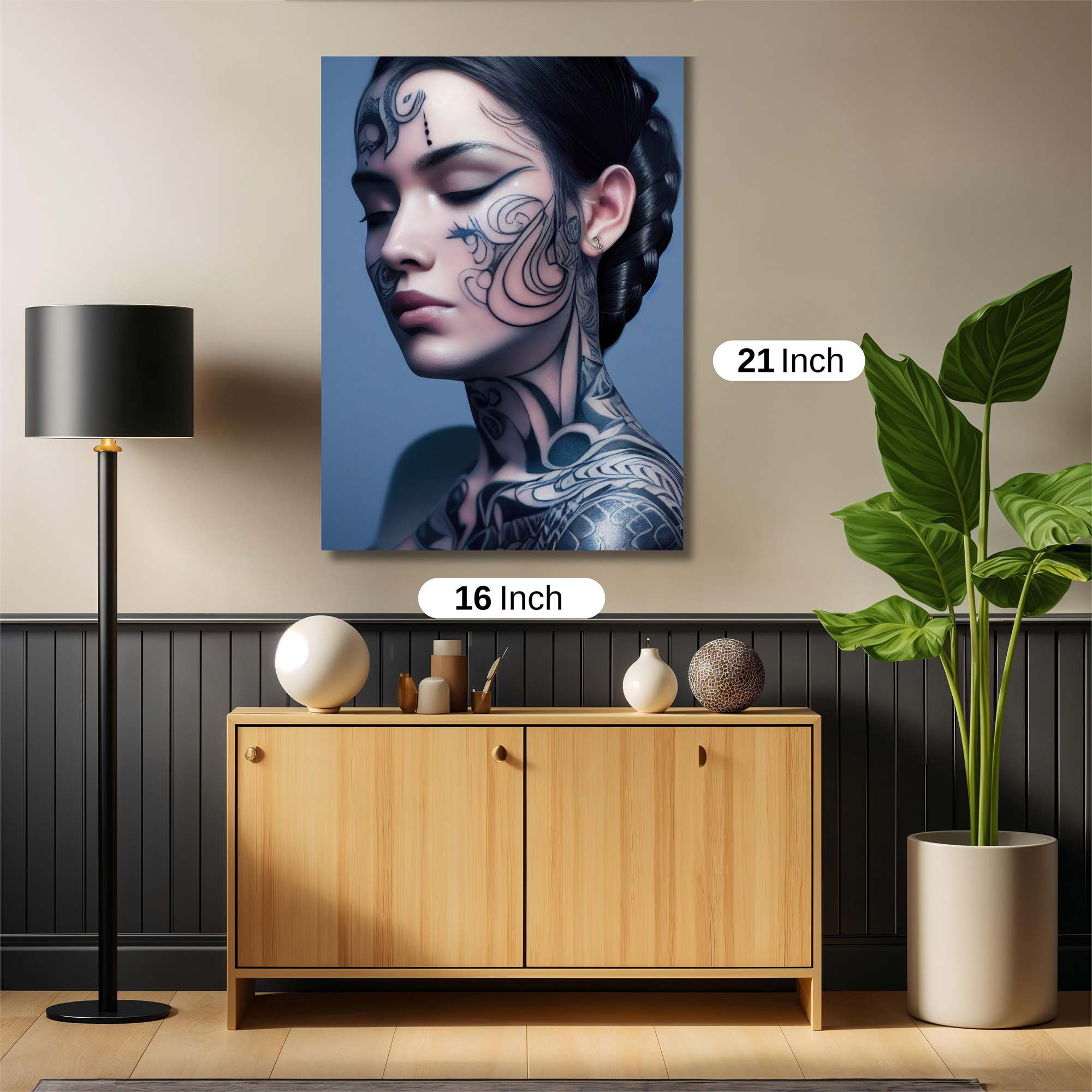 Tattooed Serenity Safe Wall Magnetic / M