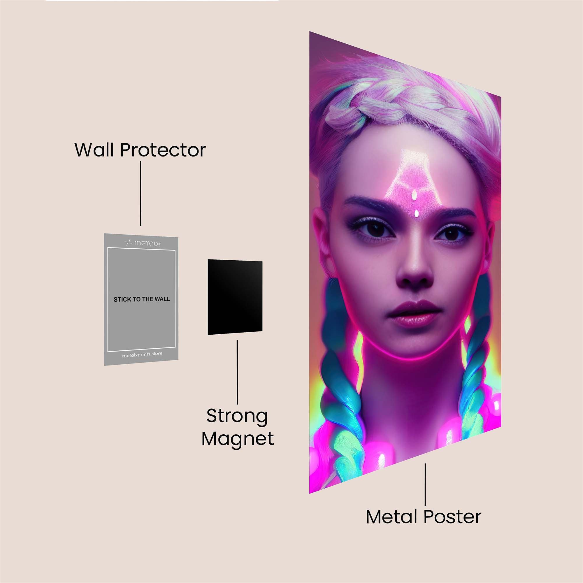 Neon Serenity Safe Wall Magnetic / M