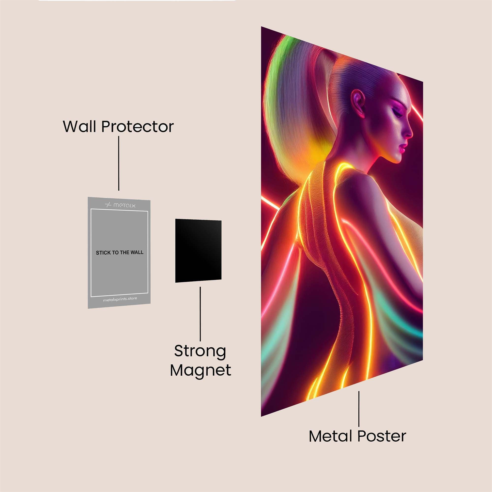Neon Serenity Safe Wall Magnetic / M