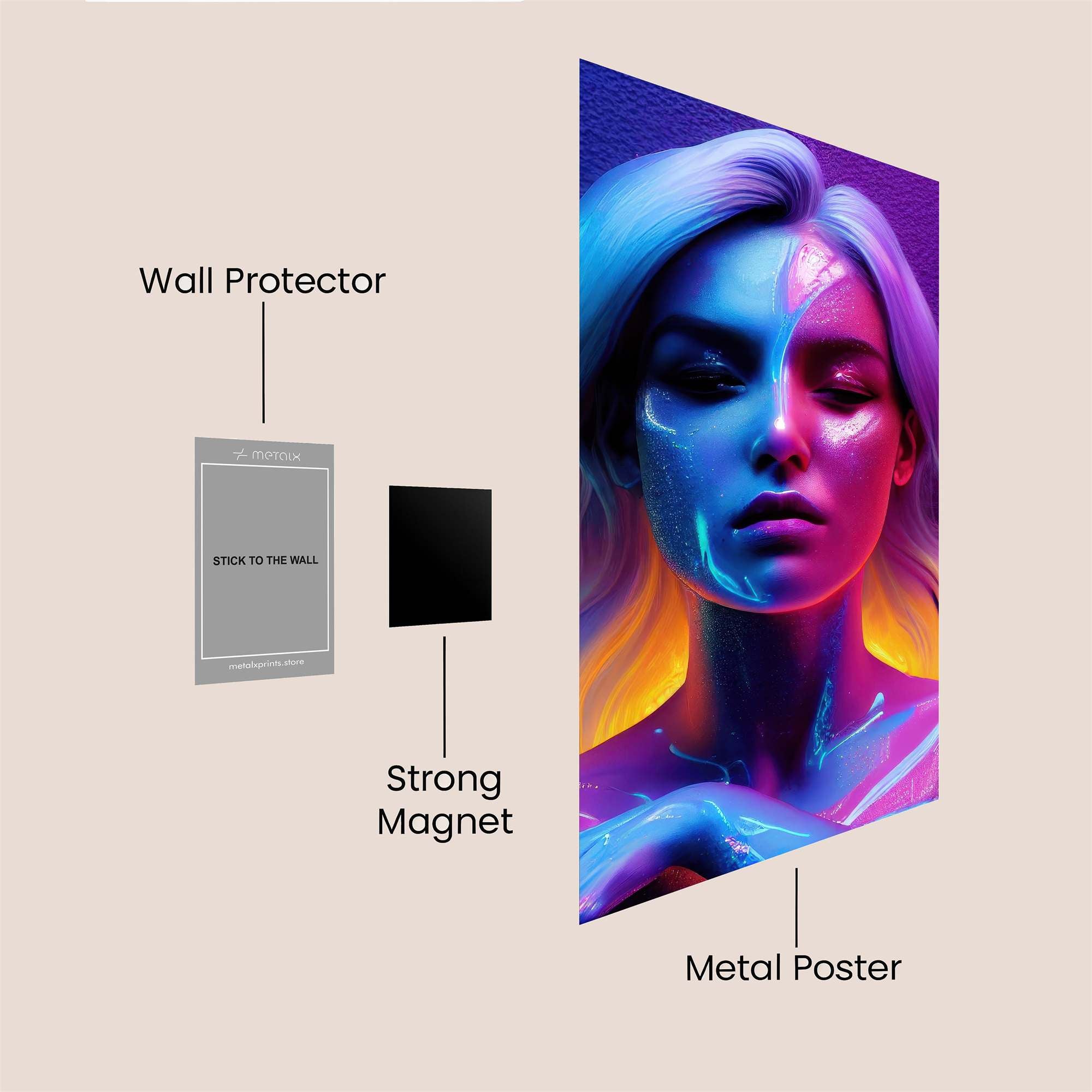 Neon Serenity Safe Wall Magnetic / M