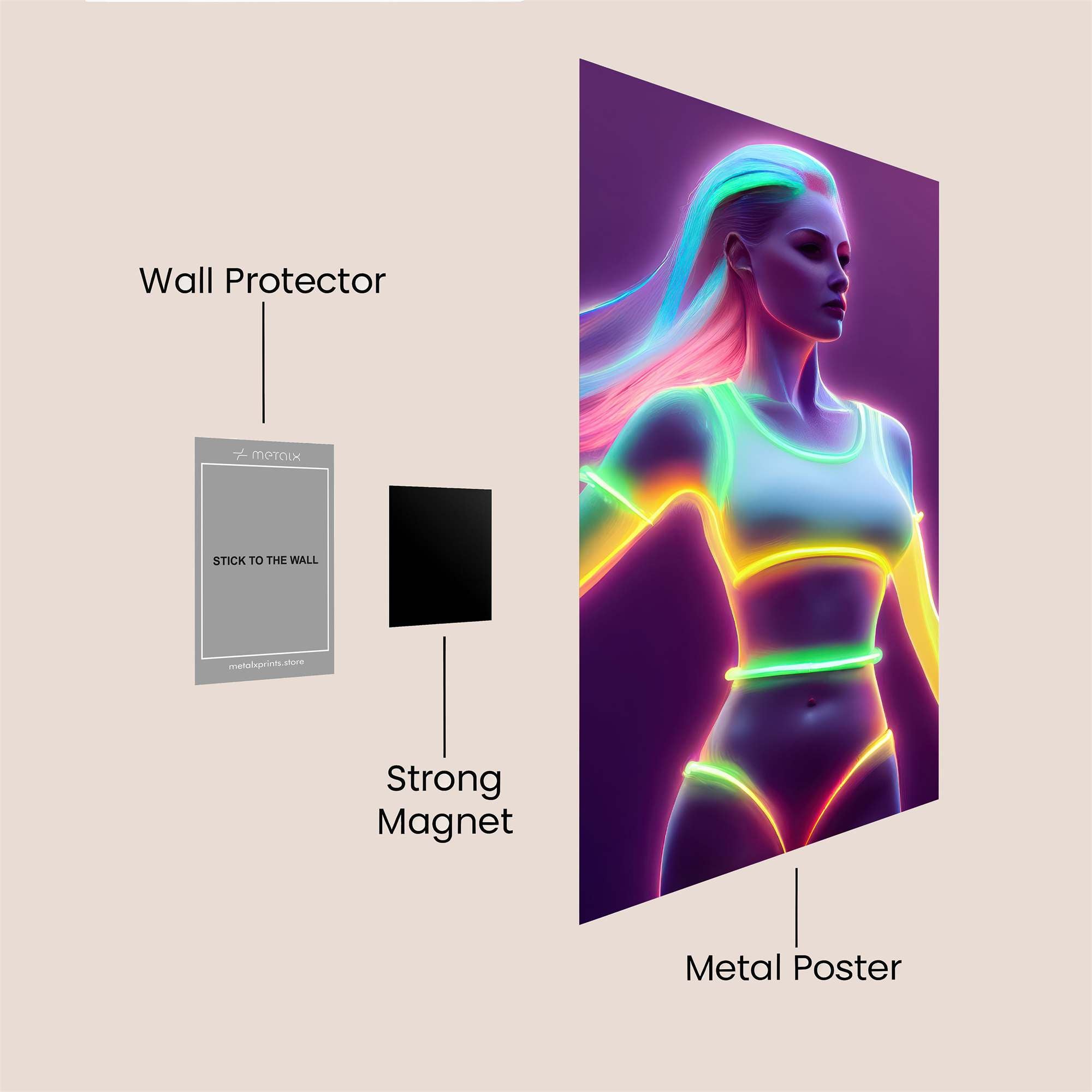 Neon Dream Safe Wall Magnetic / M