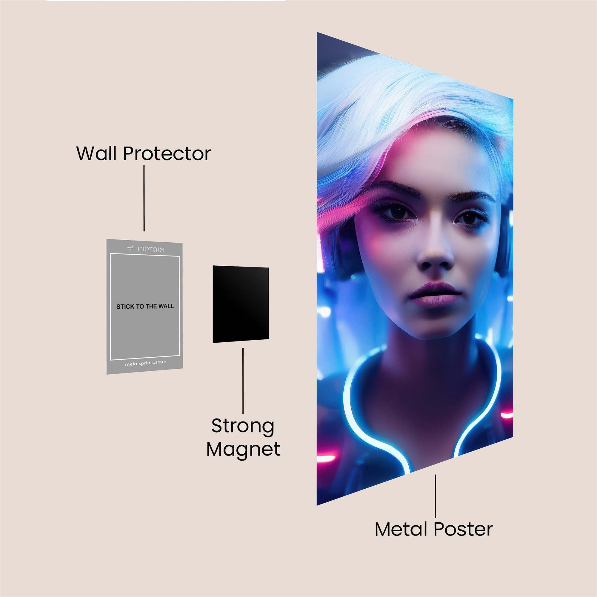 Cyber Serenity Safe Wall Magnetic / M