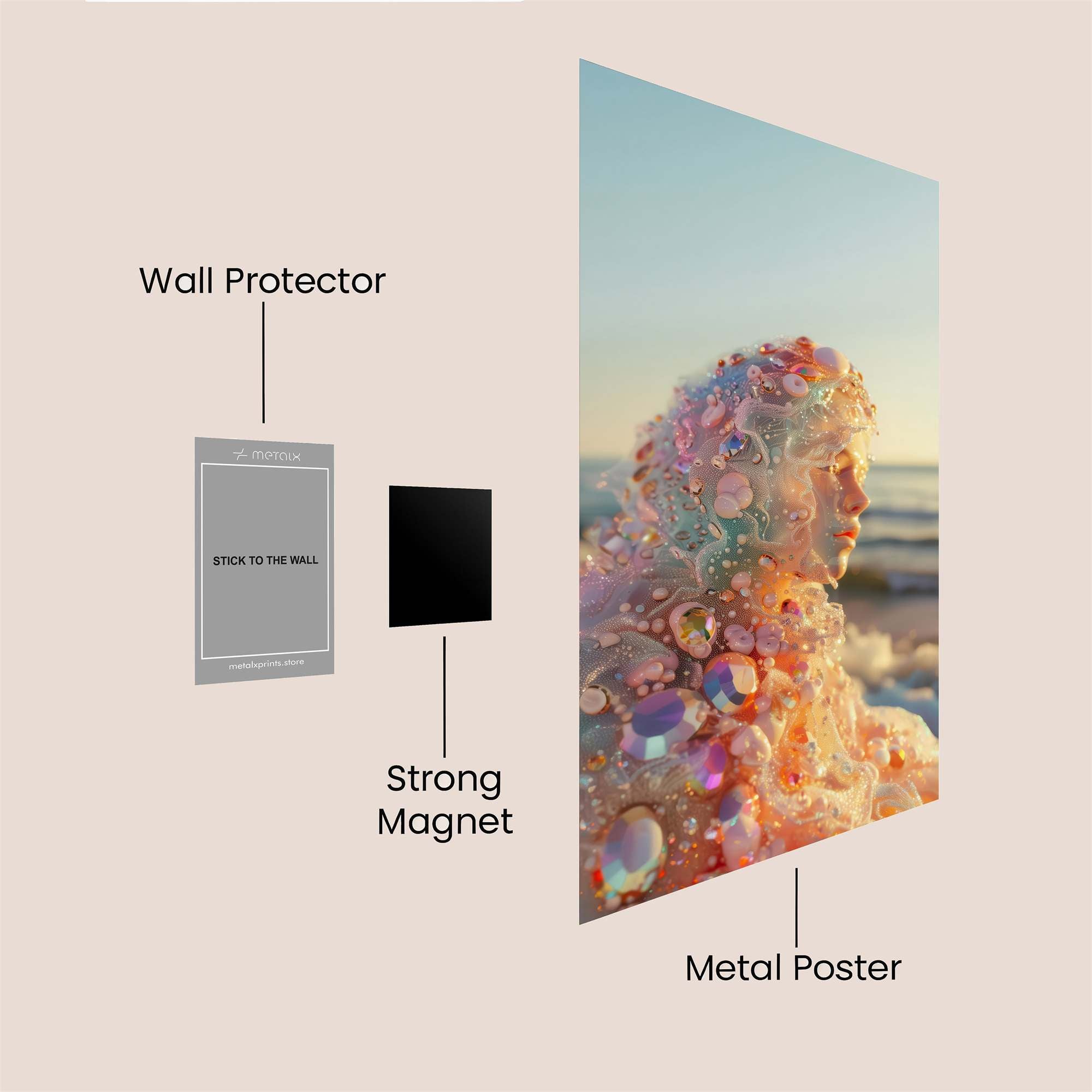 Bubble Serenity Safe Wall Magnetic / M