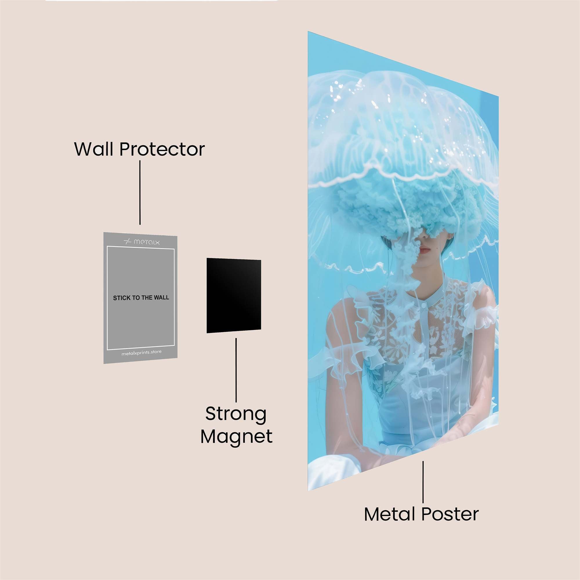 Jellyfish Dream Safe Wall Magnetic / M