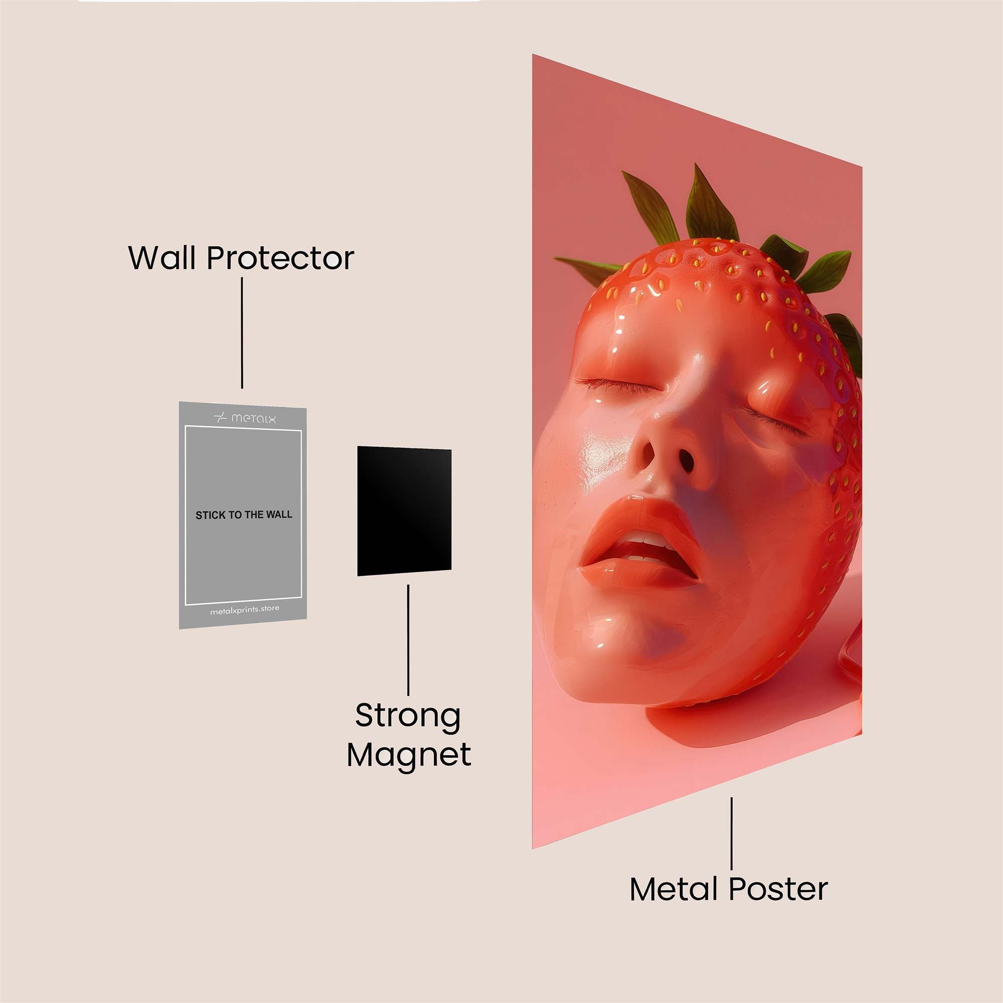 Strawberry Dream Safe Wall Magnetic / M