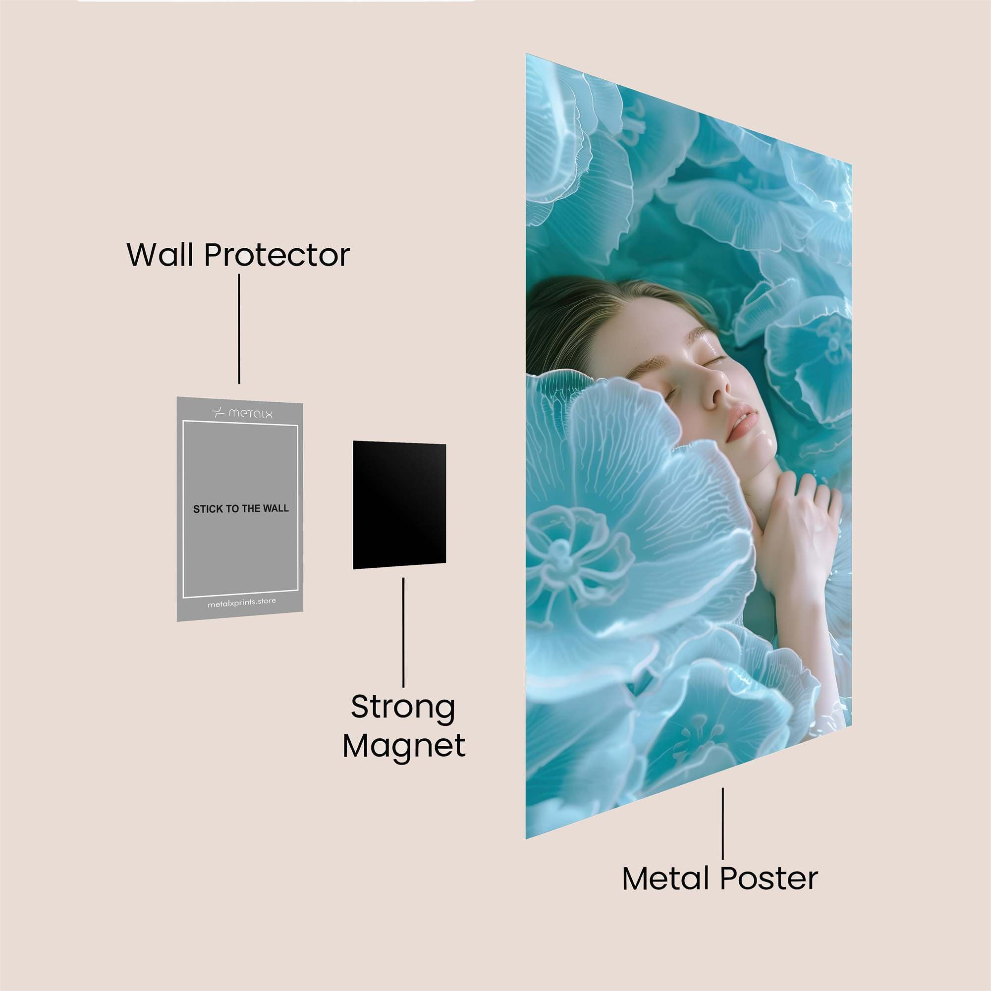 Floral Serenity Safe Wall Magnetic / M