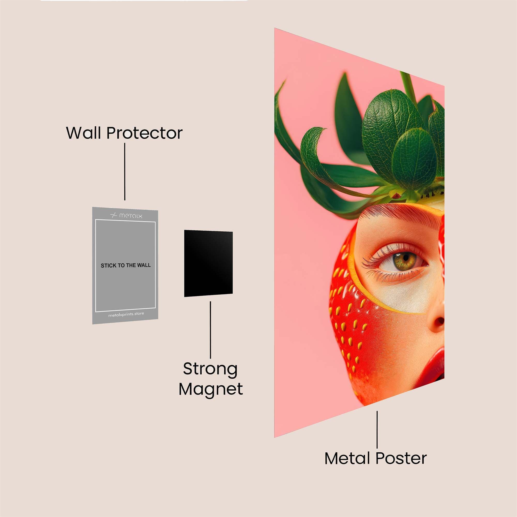 Strawberry Enigma Safe Wall Magnetic / M