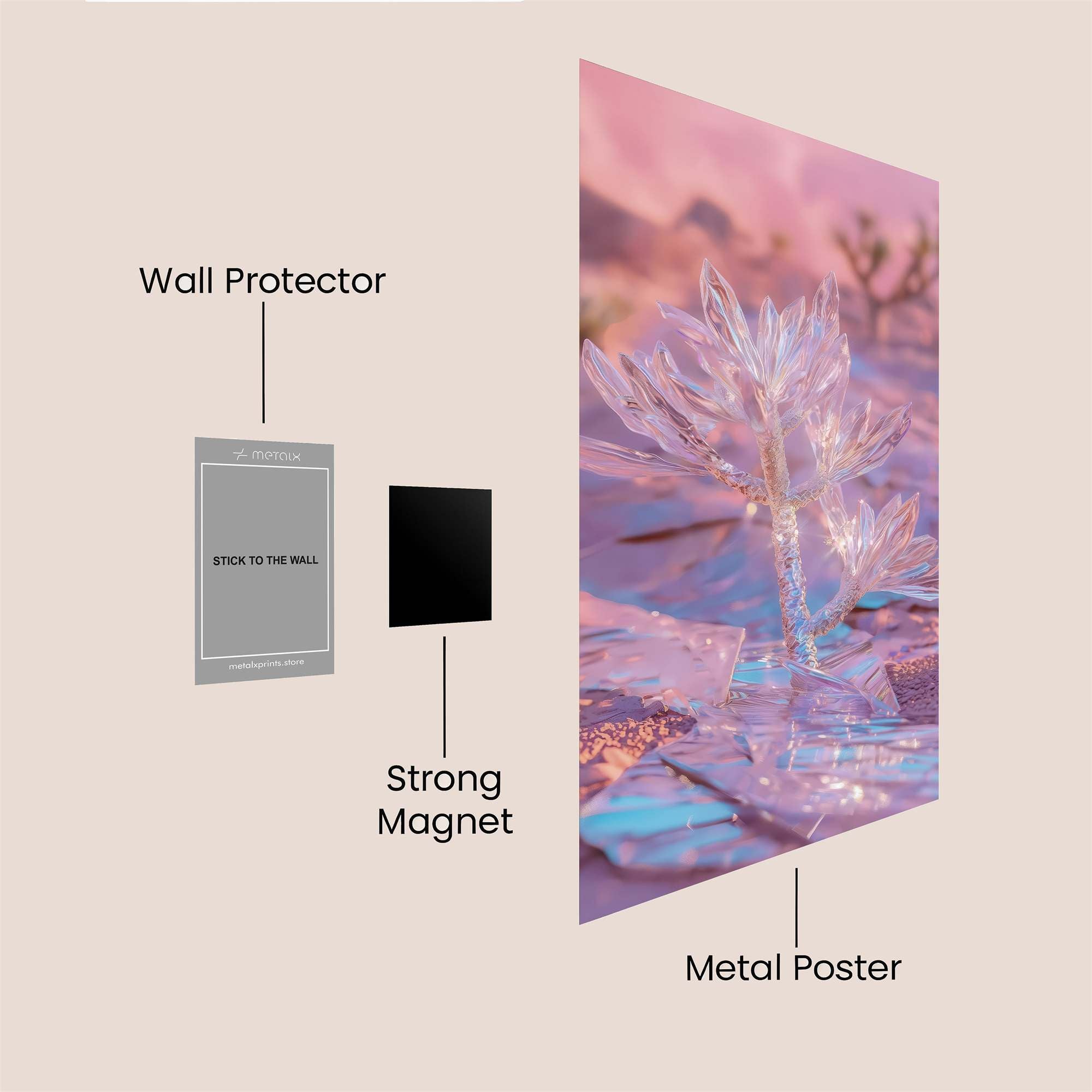 Crystal Serenity Safe Wall Magnetic / M
