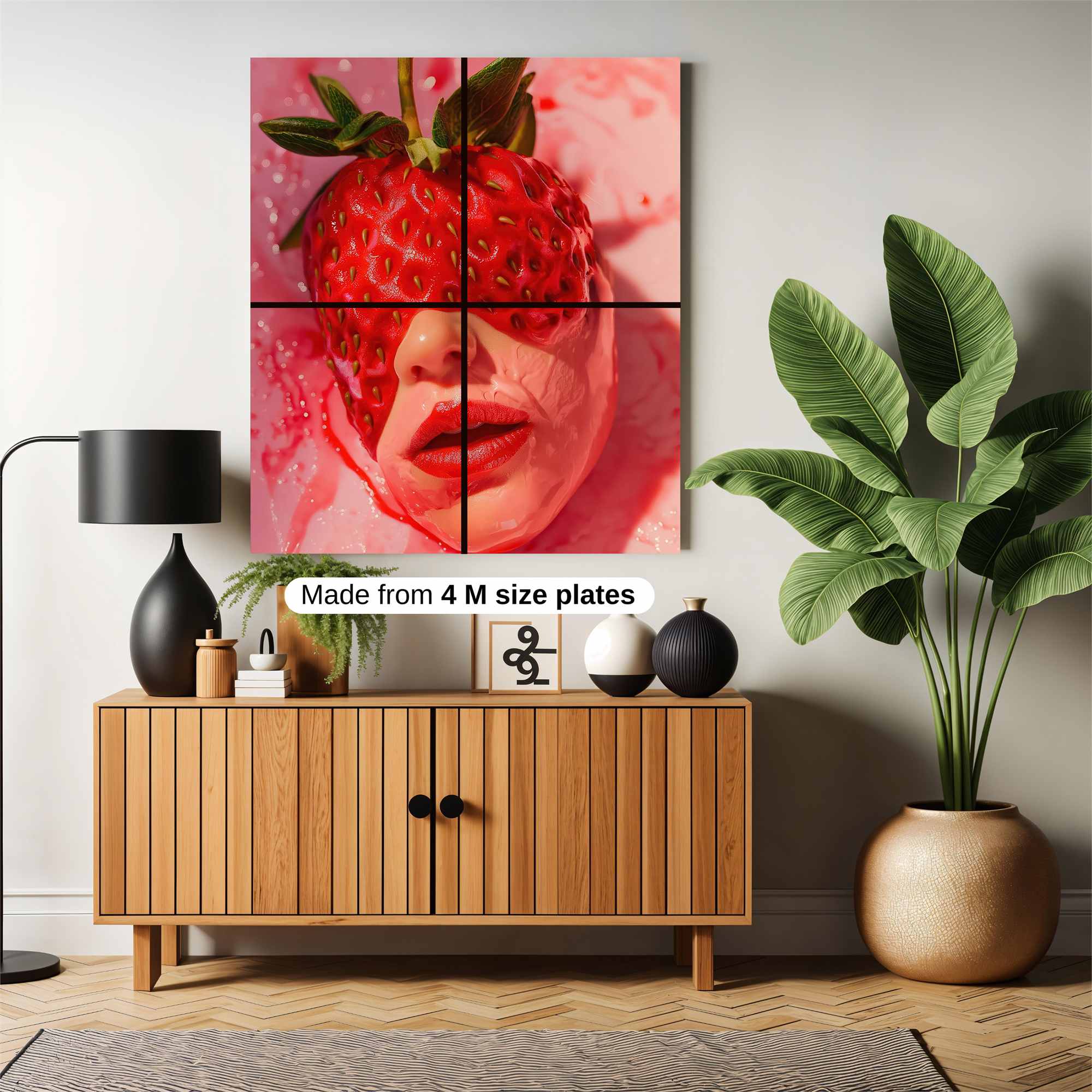 Strawberry Surreal Safe Wall Magnetic / M