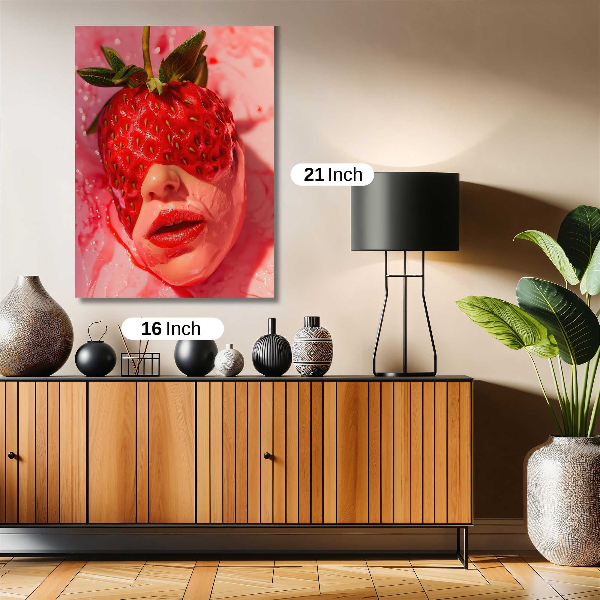 Strawberry Surreal Safe Wall Magnetic / M