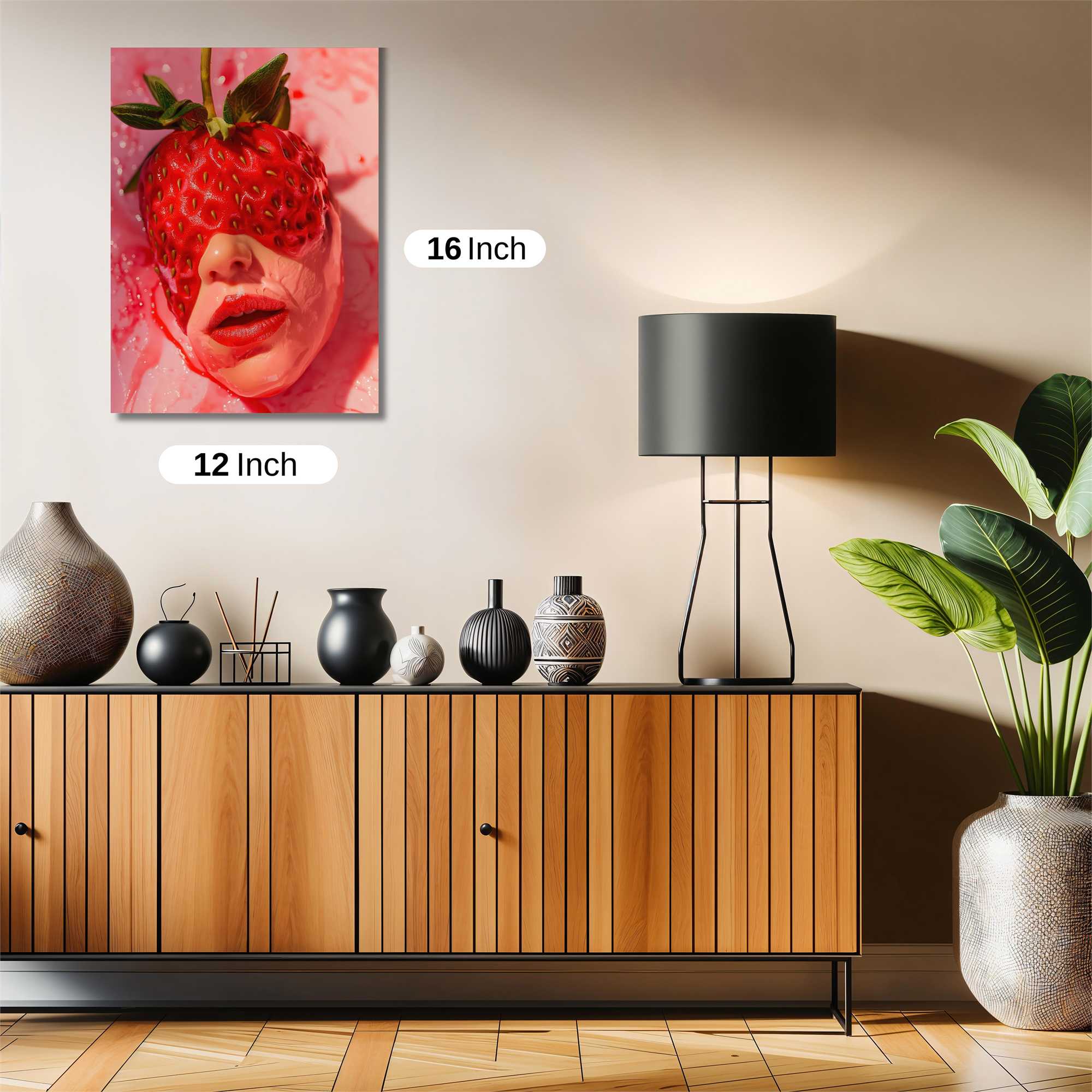 Strawberry Surreal Safe Wall Magnetic / M