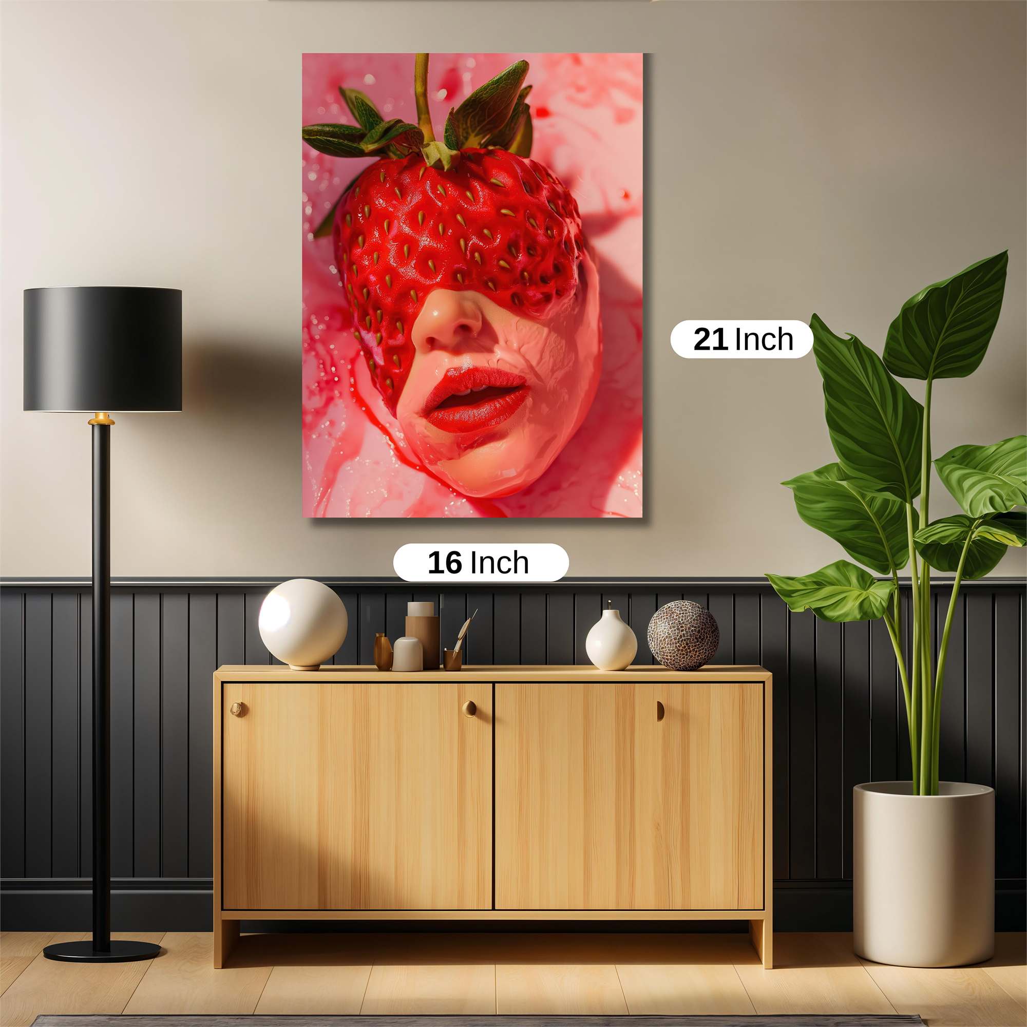 Strawberry Surreal Safe Wall Magnetic / M