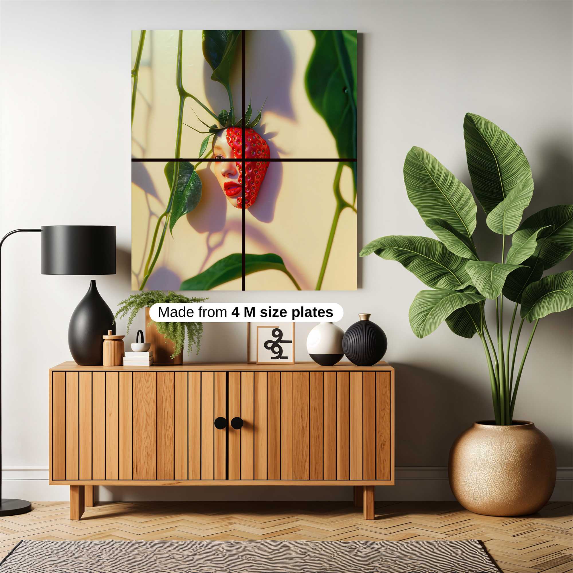 Strawberry Whimsy Safe Wall Magnetic / M