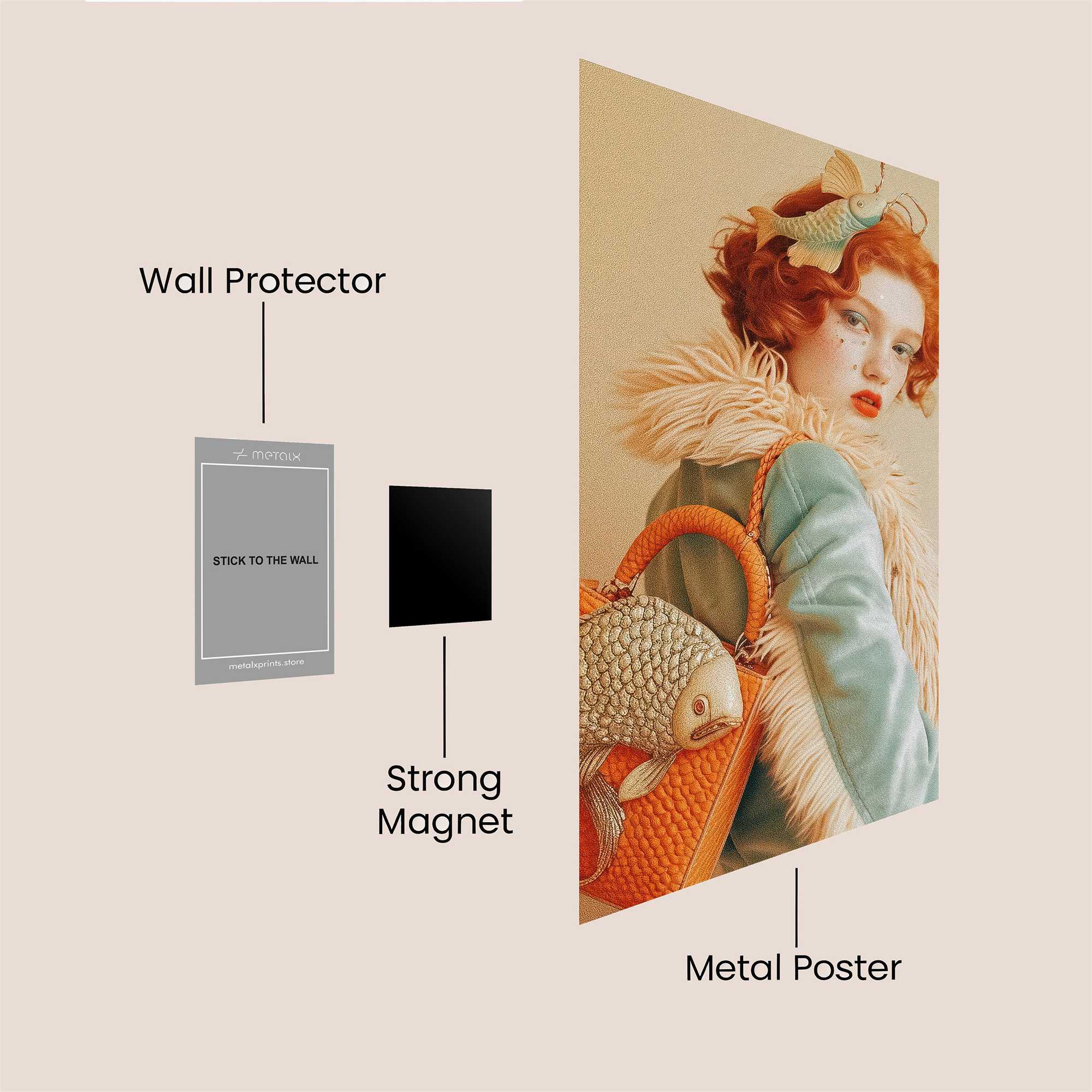 Fish Whimsy Safe Wall Magnetic / M