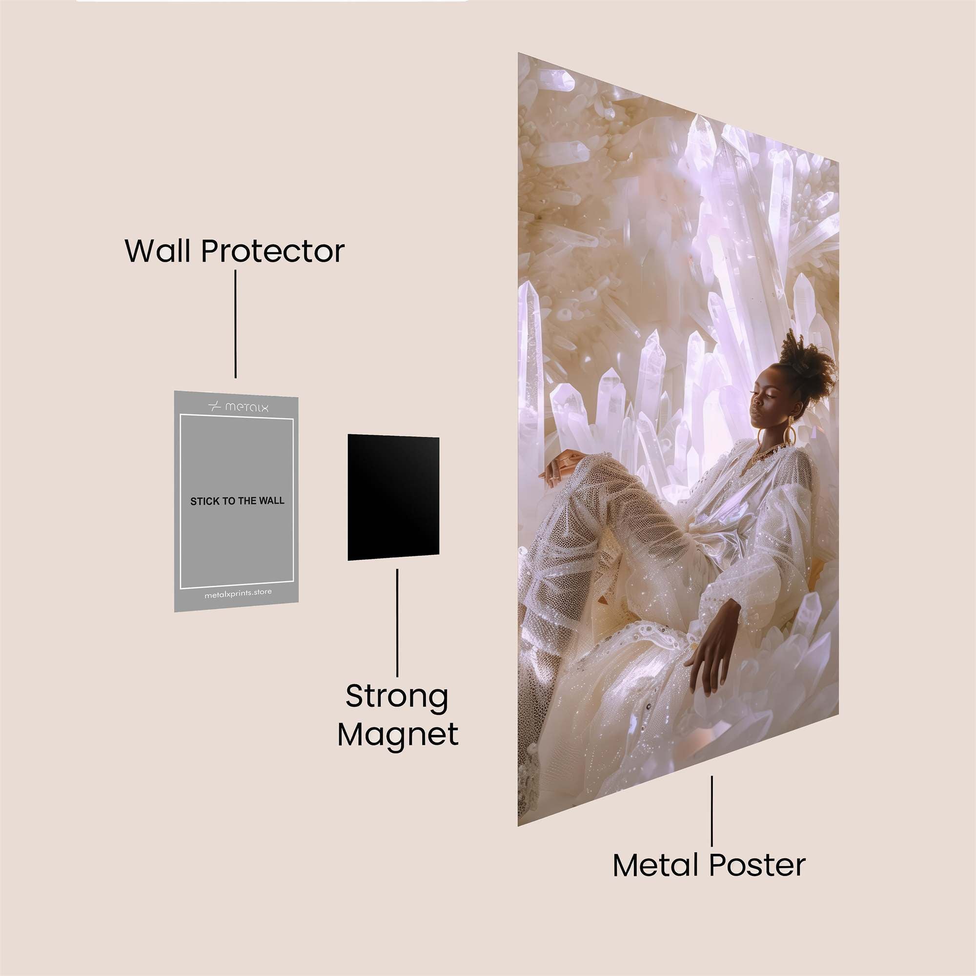 Crystal Serenity Safe Wall Magnetic / M
