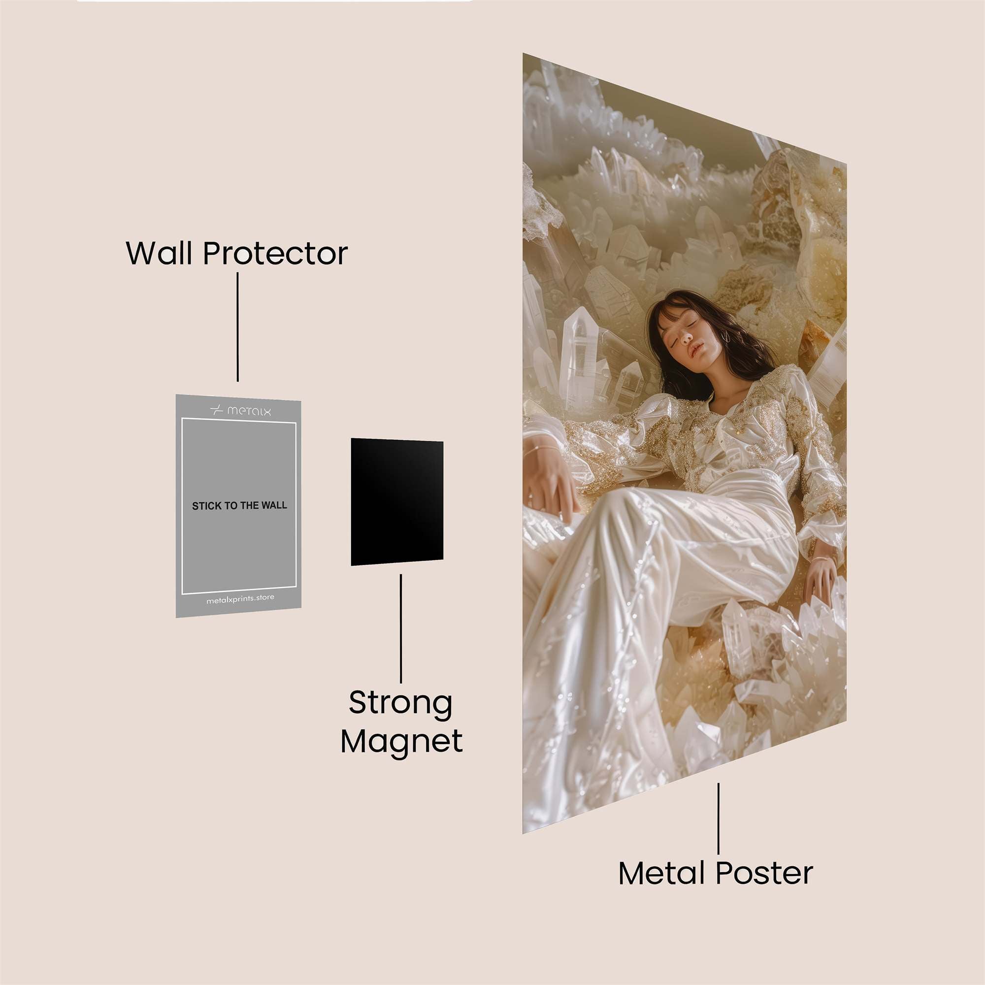 Crystal Serenity Safe Wall Magnetic / M